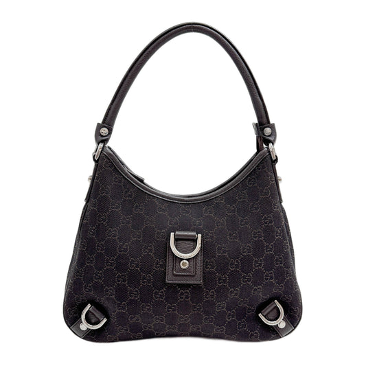 Abbey Espresso GG Canvas Shoulder Bag