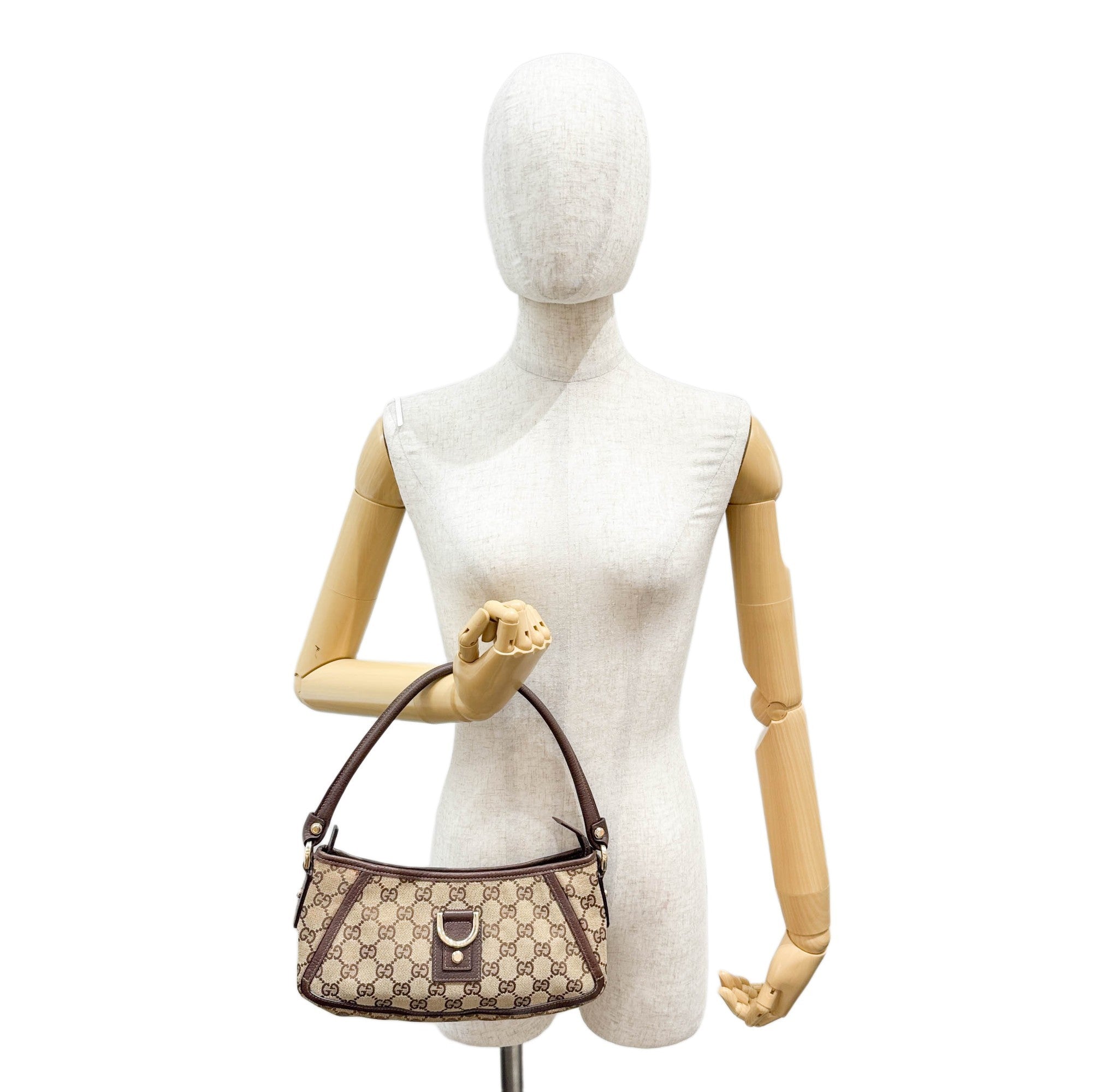 Abbey Brown GG Canvas Shoulder Bag