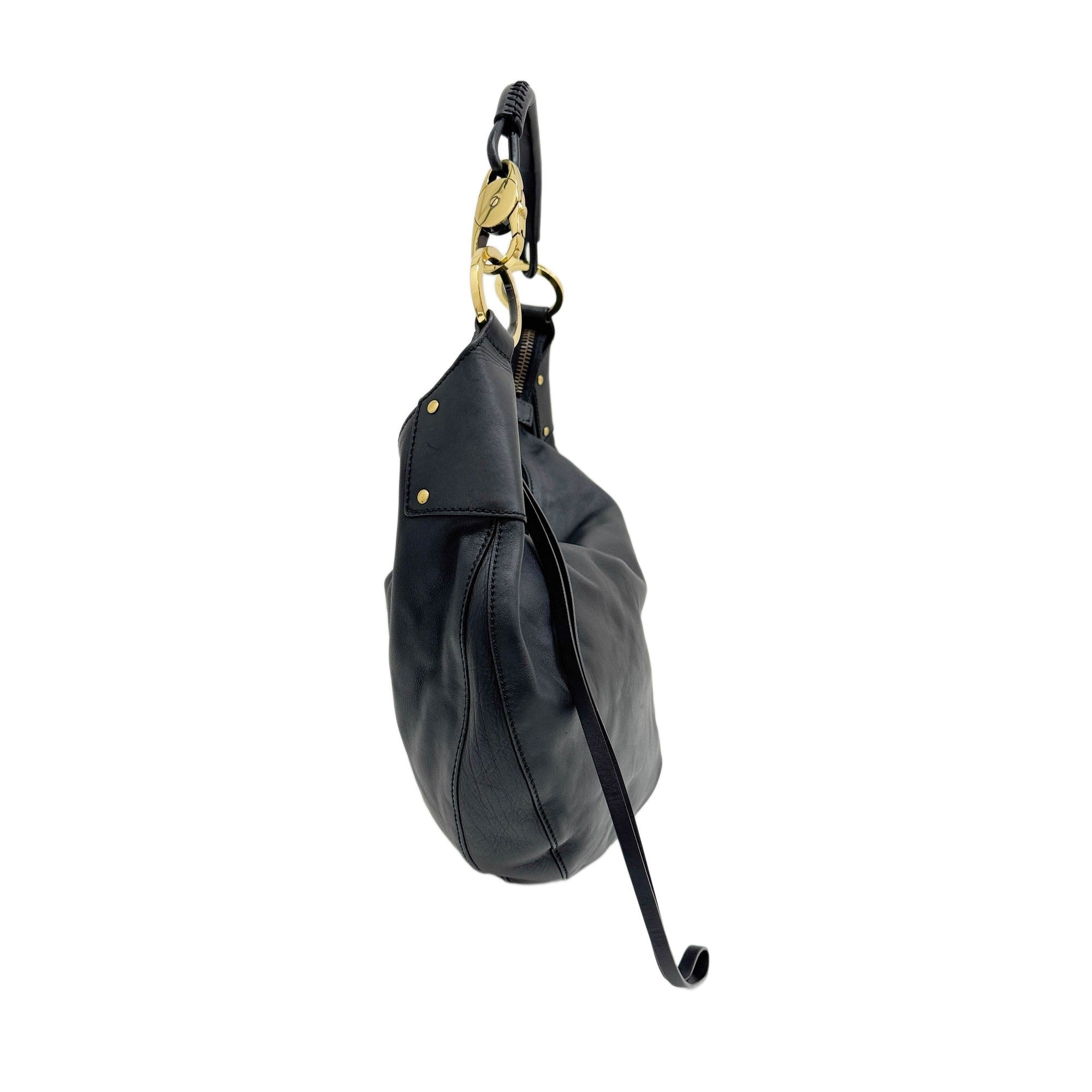 Black Leather Shoulder Bag