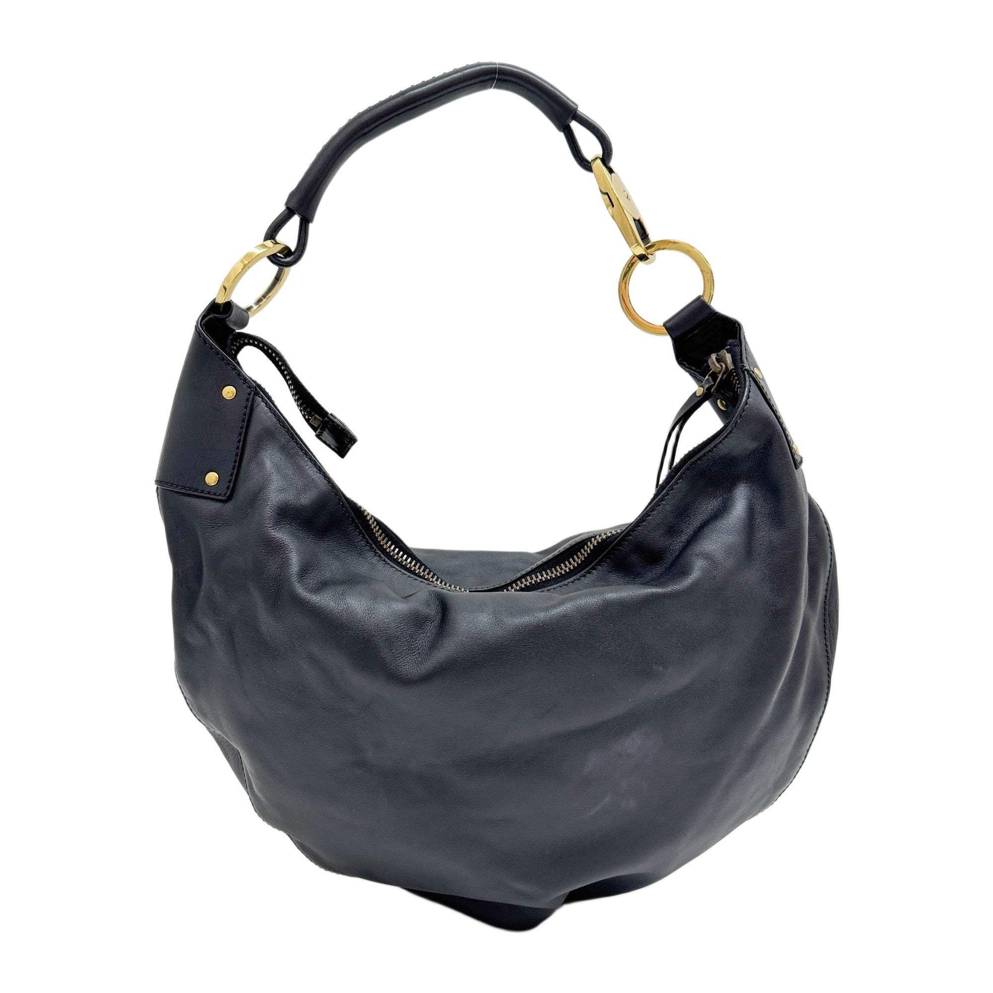 Black Leather Shoulder Bag