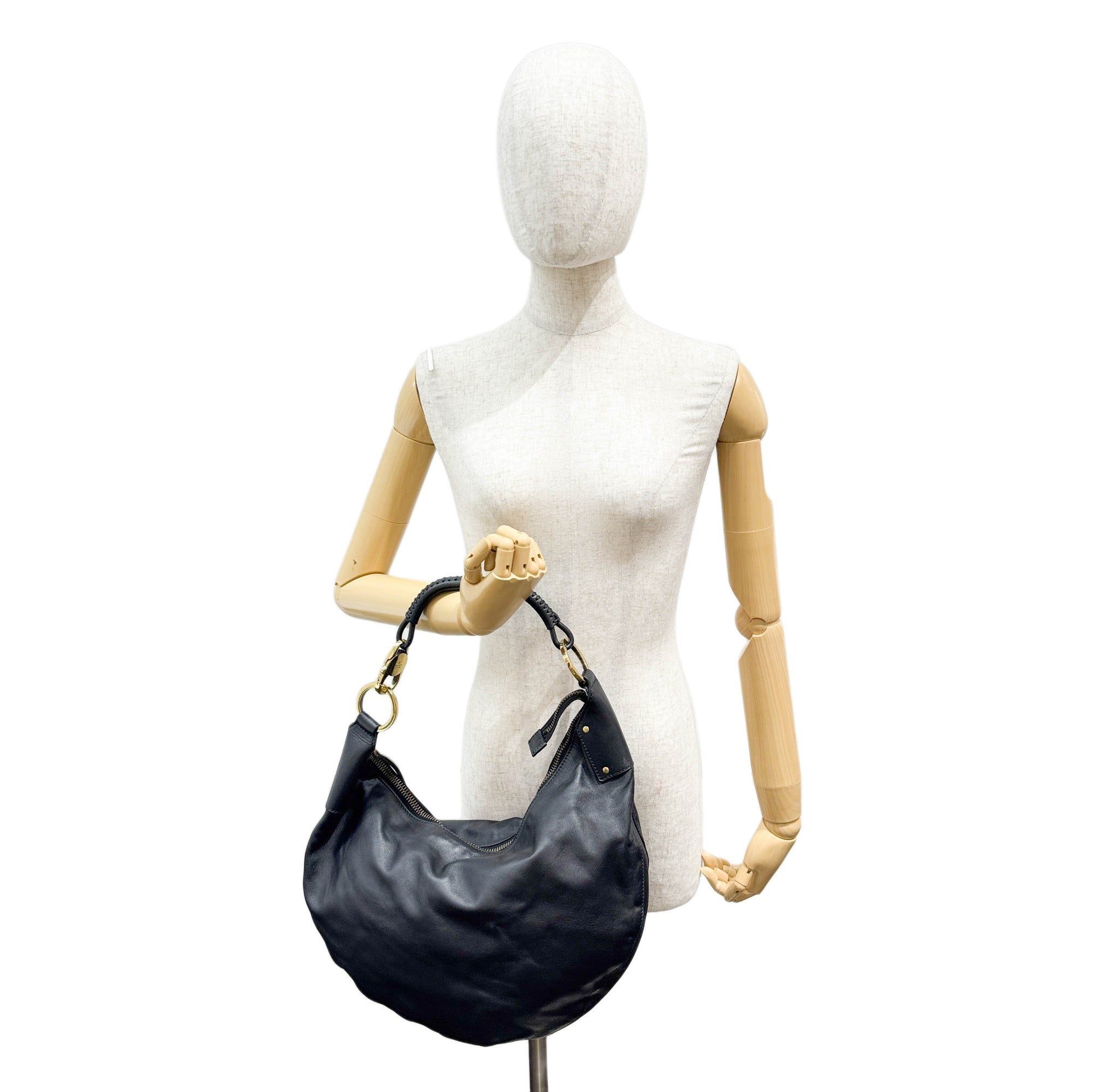 Black Leather Shoulder Bag