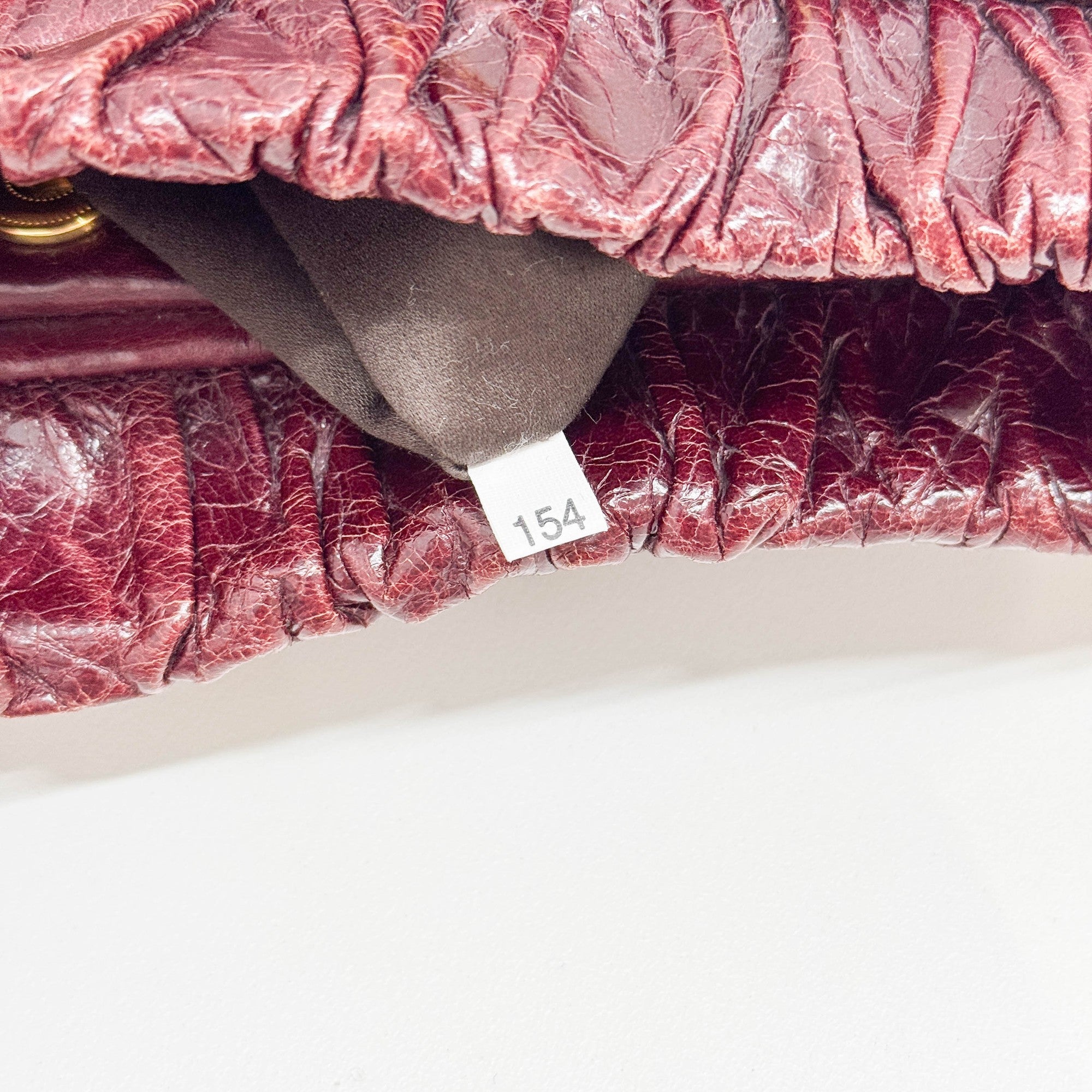 Vitello Bordeaux Leather Hand Bag