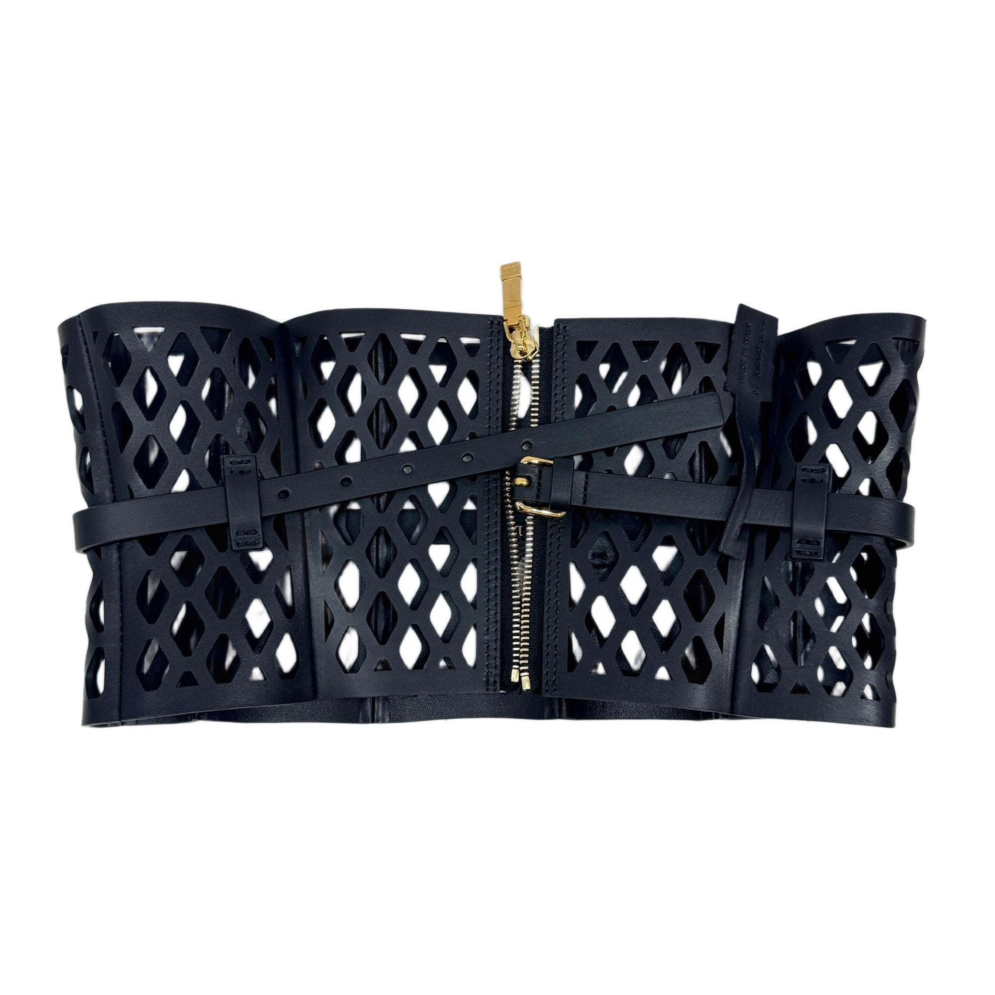 Size 70cm Black Leather Corset Belt