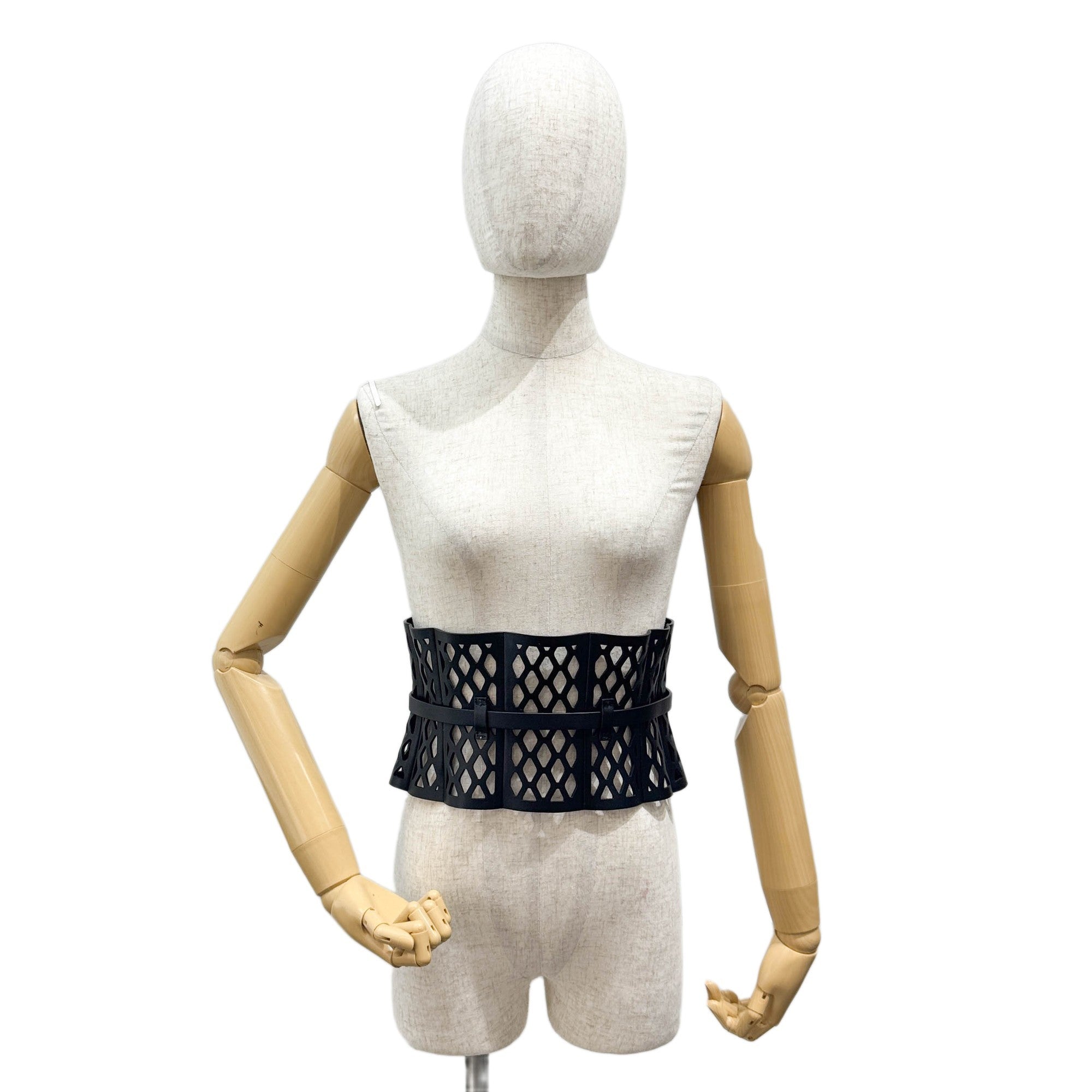 Size 70cm Black Leather Corset Belt