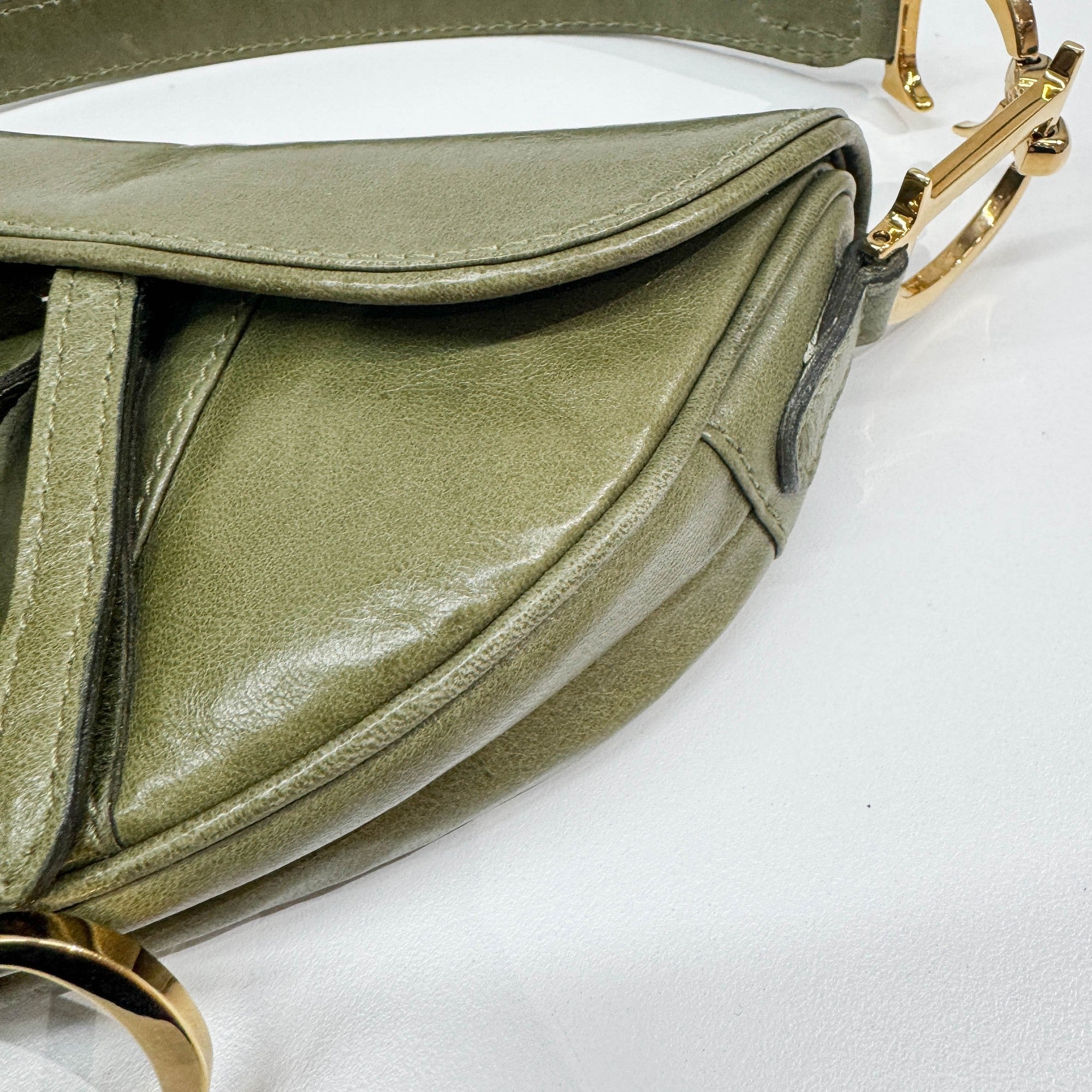 Mini Saddle Olive Green Shoulder Bag