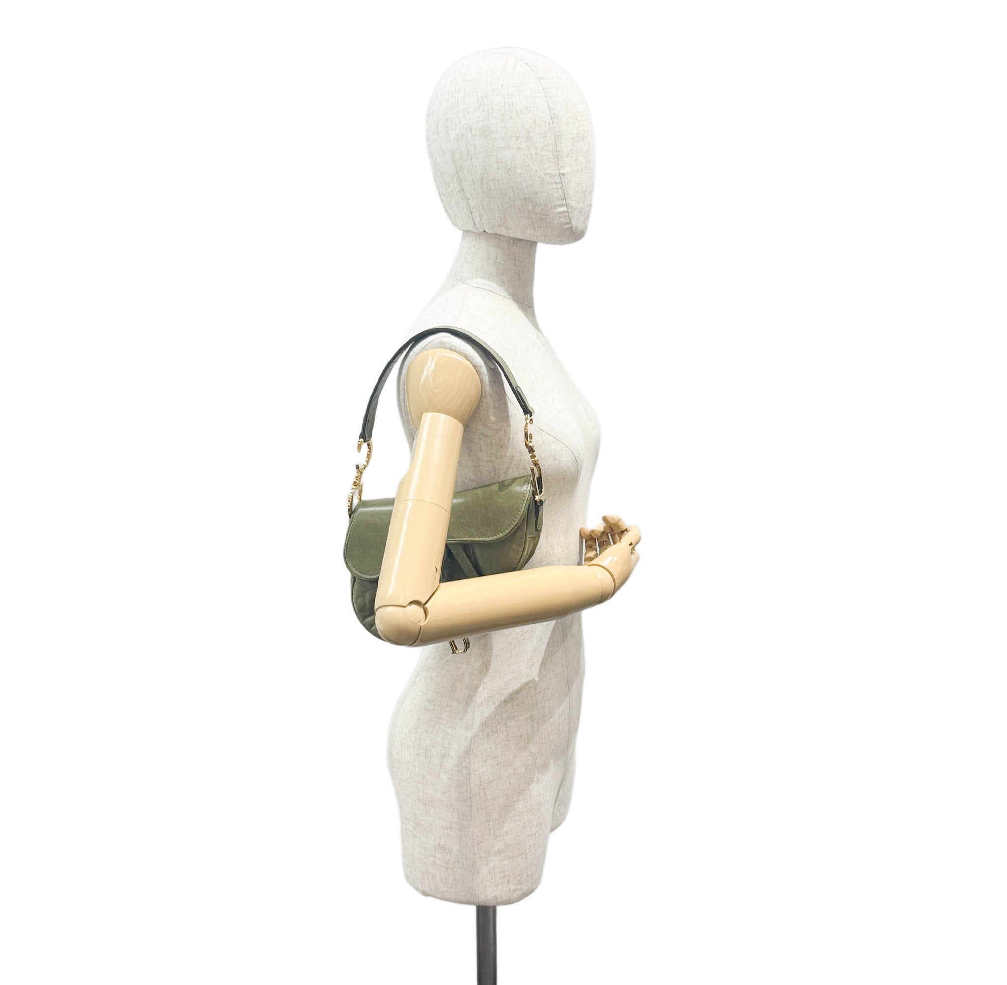 Mini Saddle Olive Green Shoulder Bag