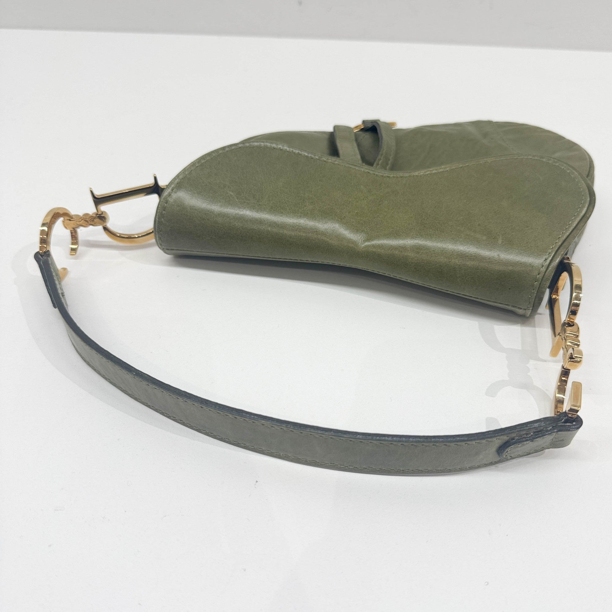 Mini Saddle Olive Green Shoulder Bag