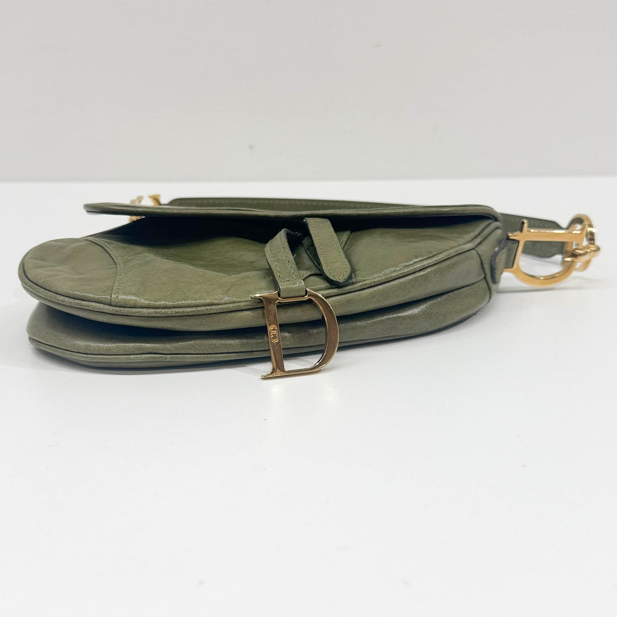 Mini Saddle Olive Green Shoulder Bag