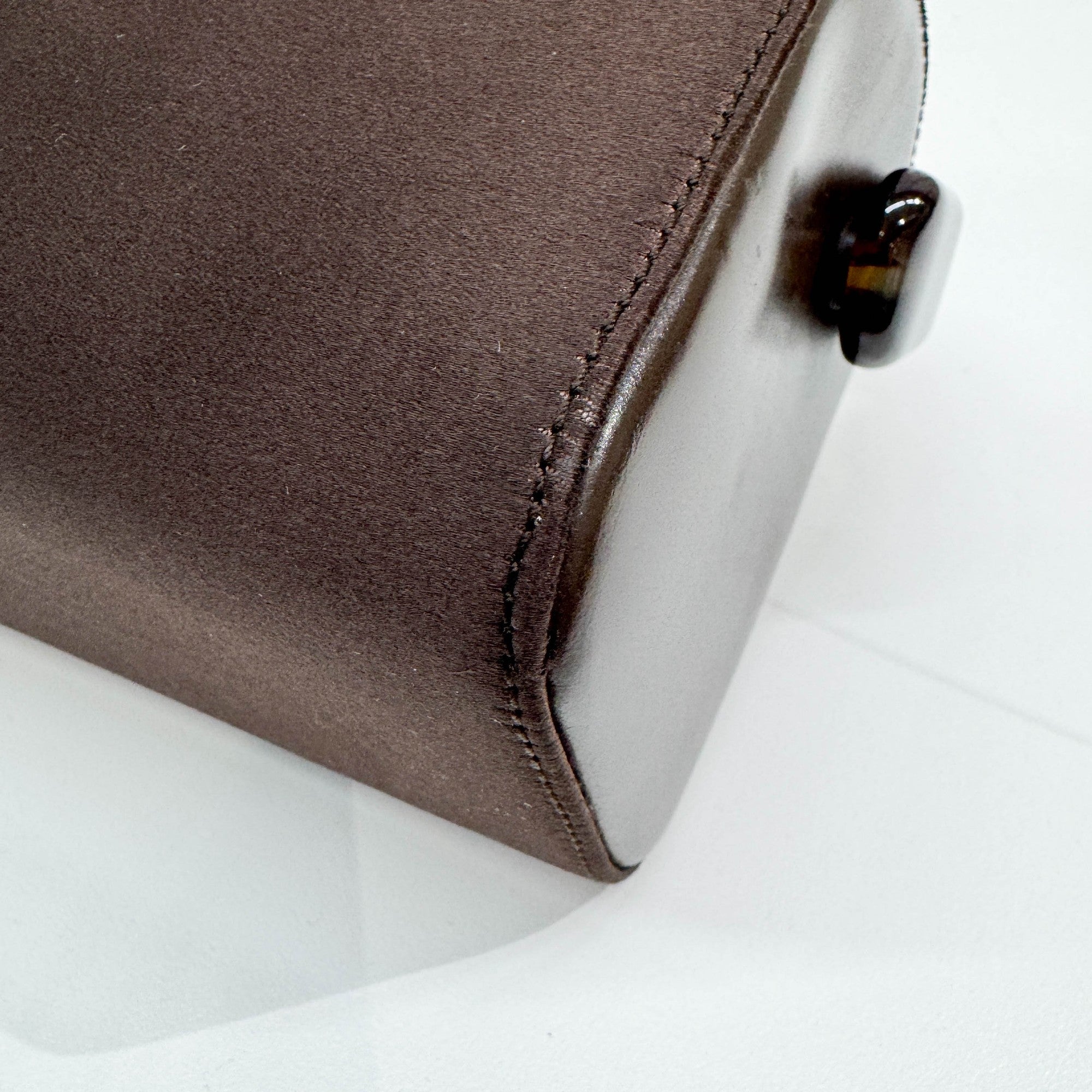 Brown Satin Hand Bag
