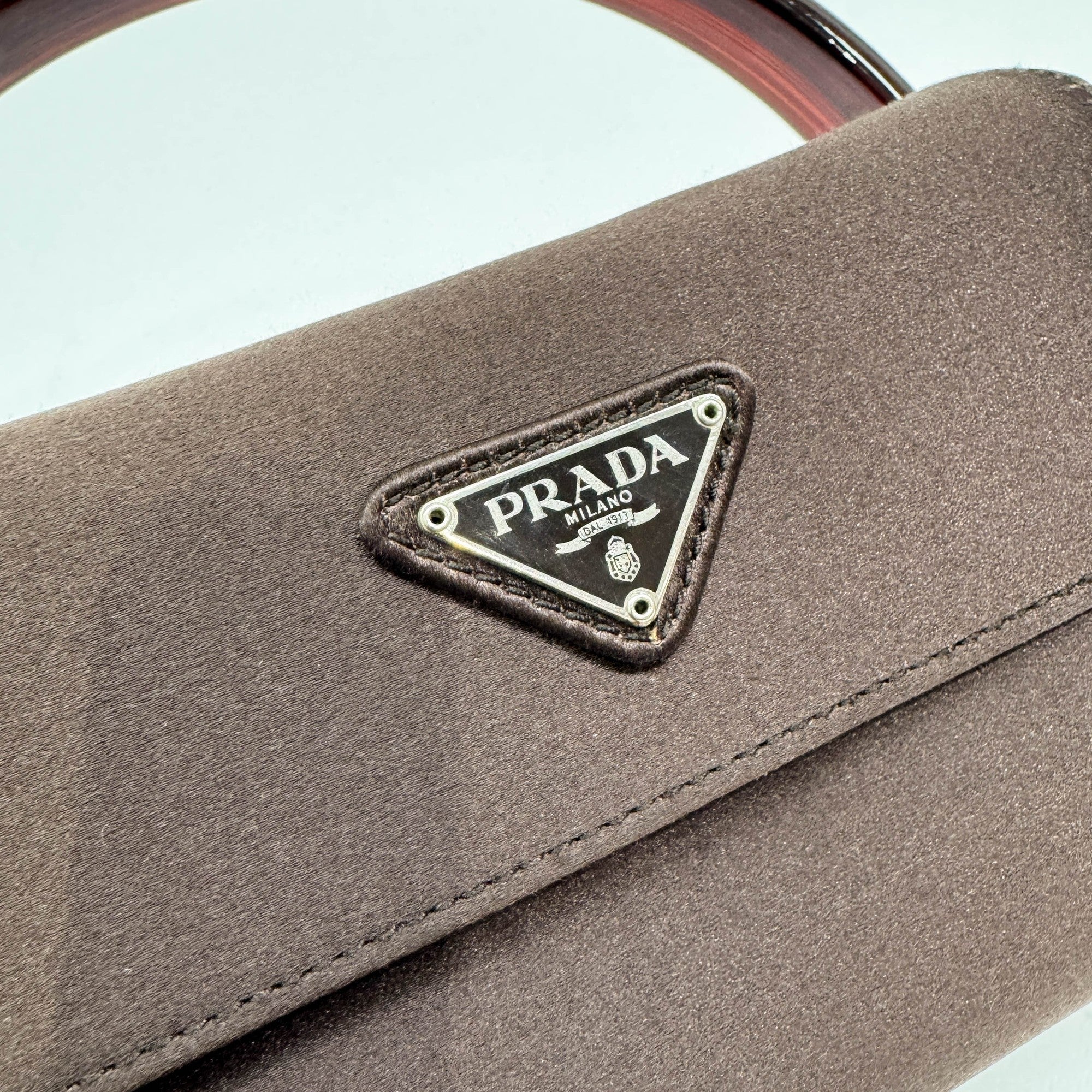 Brown Satin Hand Bag