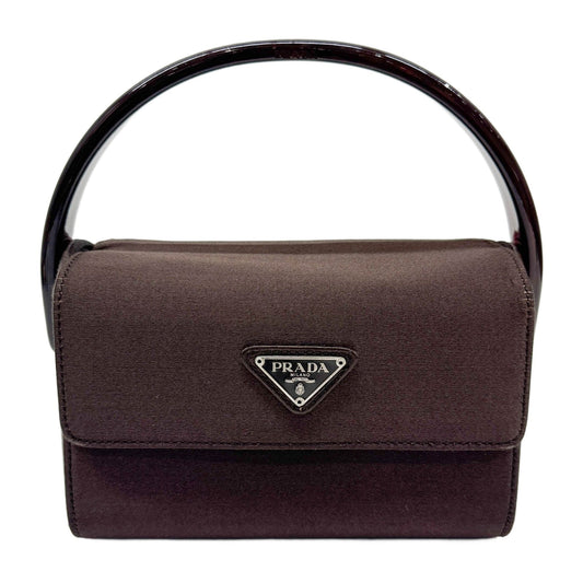 Brown Satin Hand Bag