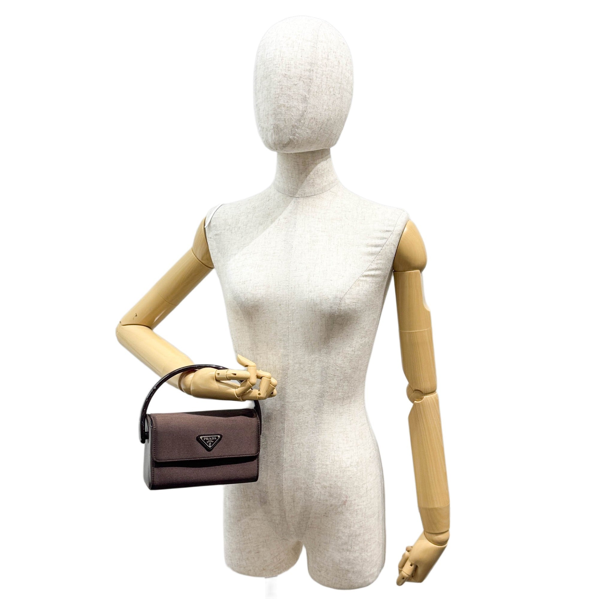 Brown Satin Hand Bag