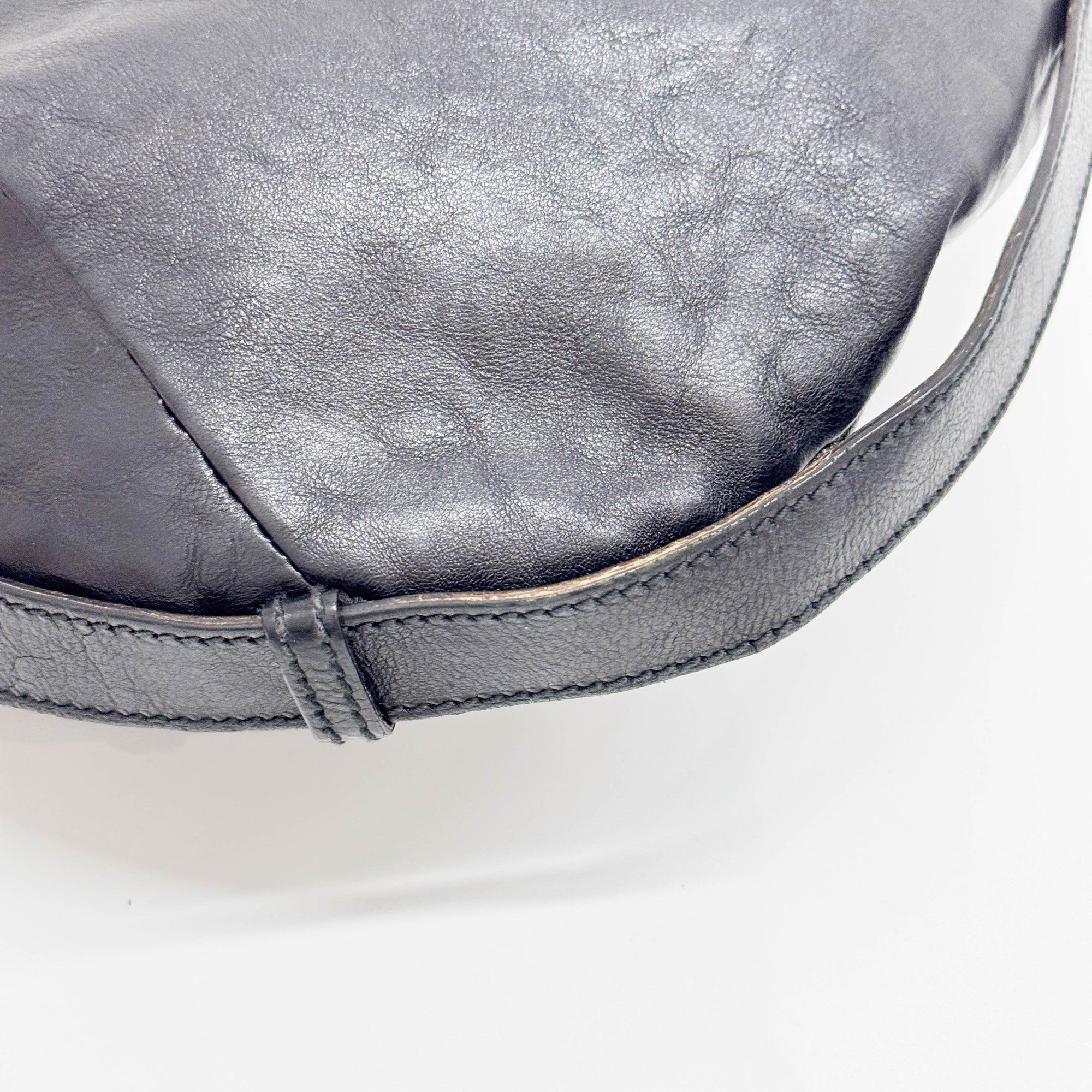 Mombasa Black Leather Shoulder Bag