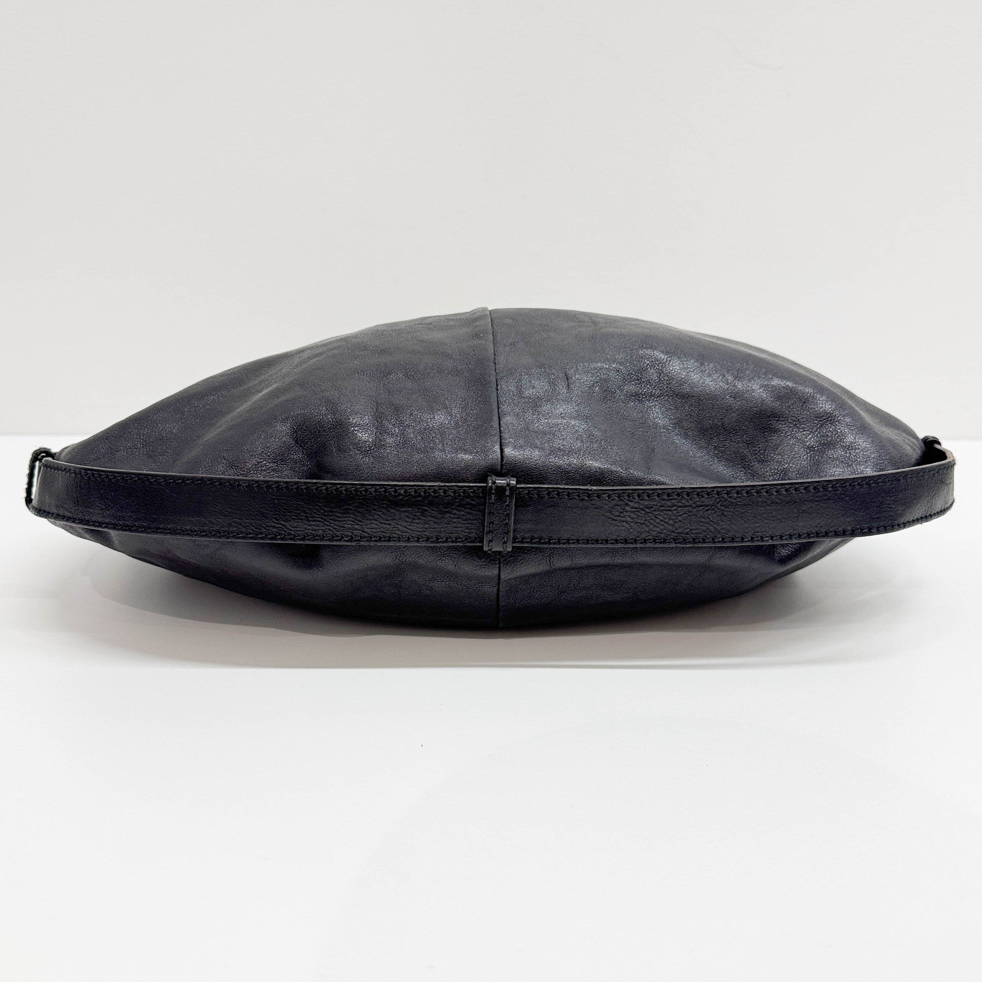 Mombasa Black Leather Shoulder Bag