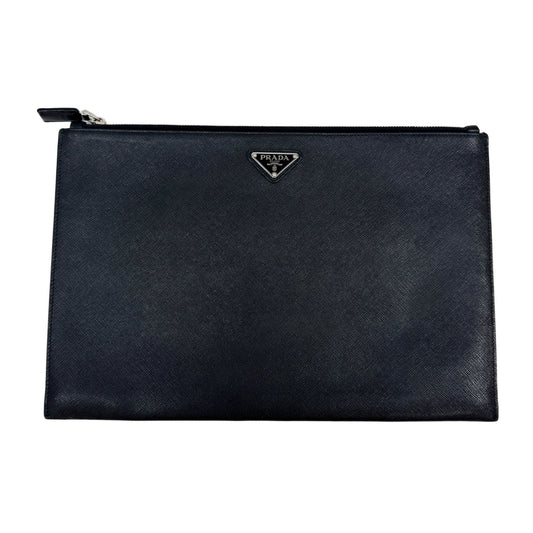 Black Leather Cluch Bag