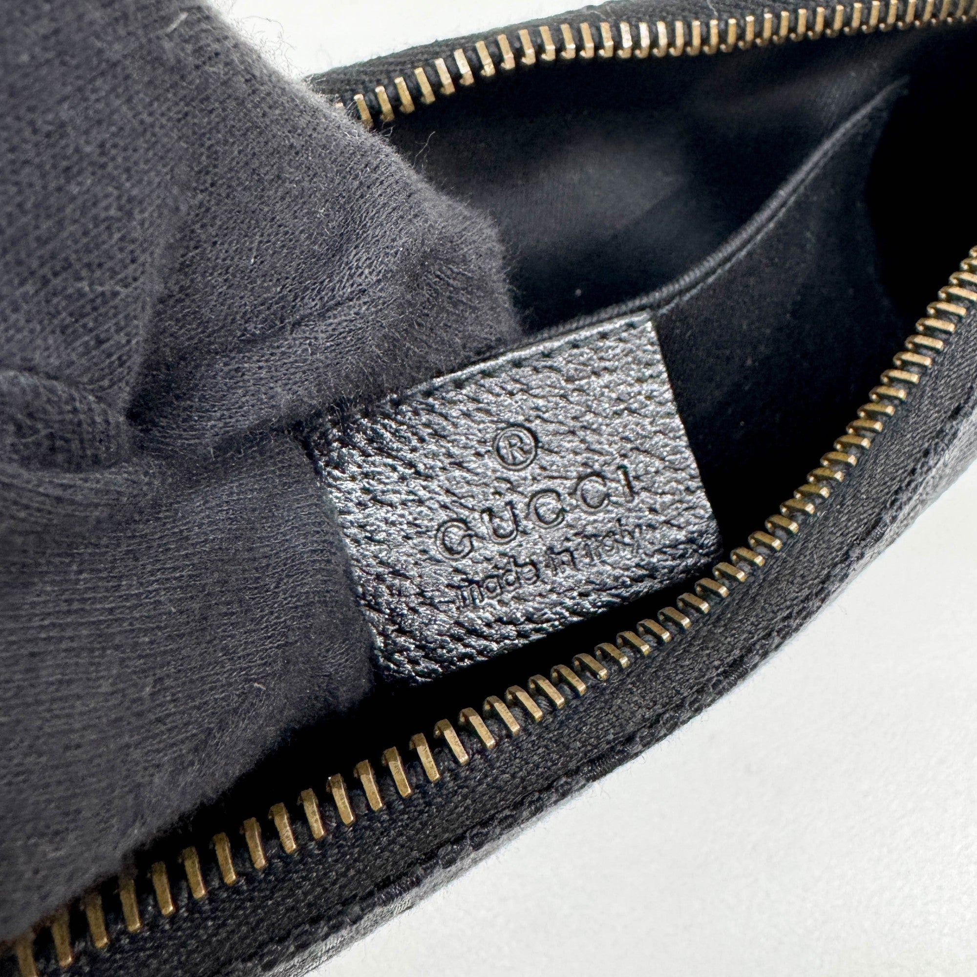 Nailhead Black GG Canvas Pouch Bag