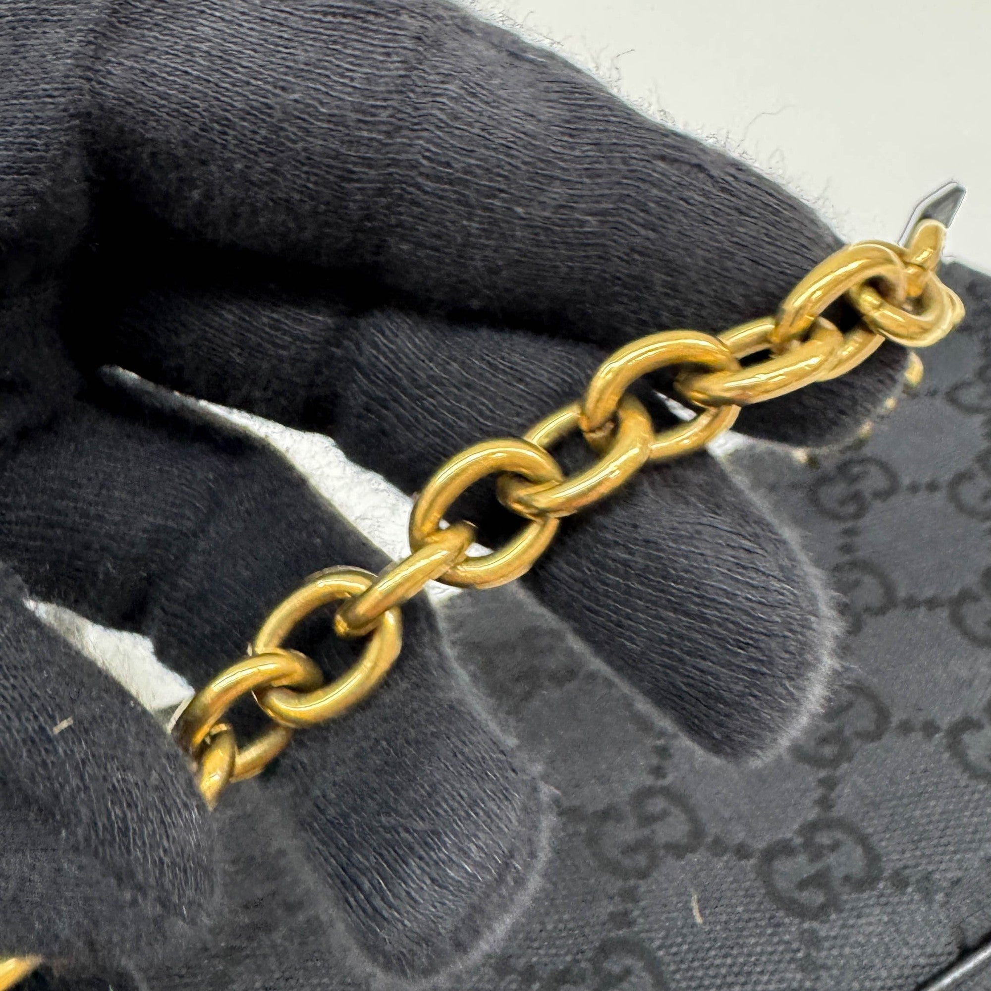 Nailhead Black GG Canvas Pouch Bag