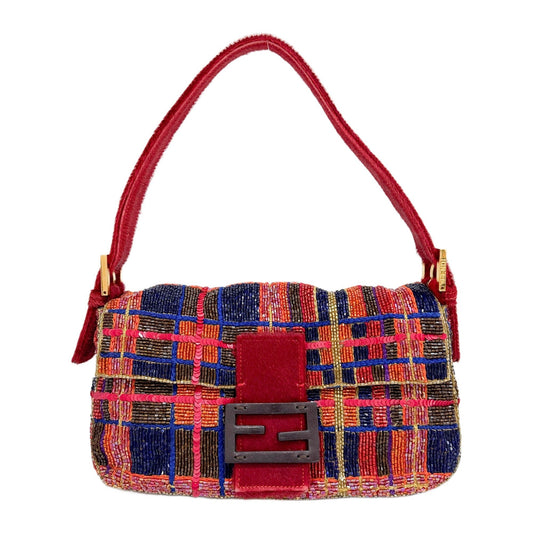 Baguette Multicolor Beaded Shoulder Bag