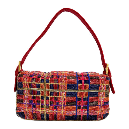 Baguette Multicolor Beaded Shoulder Bag