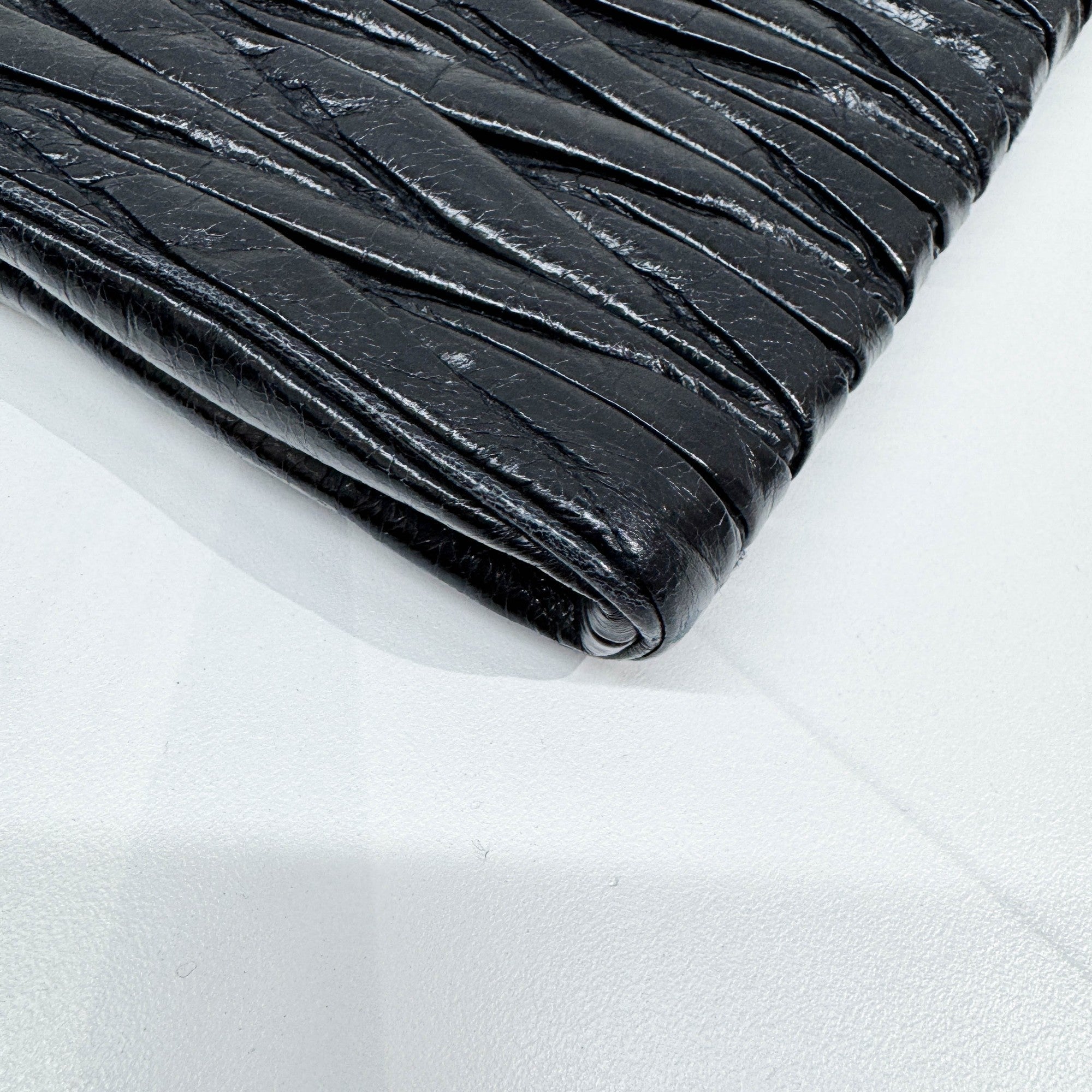 Black Leather Clutch Bag