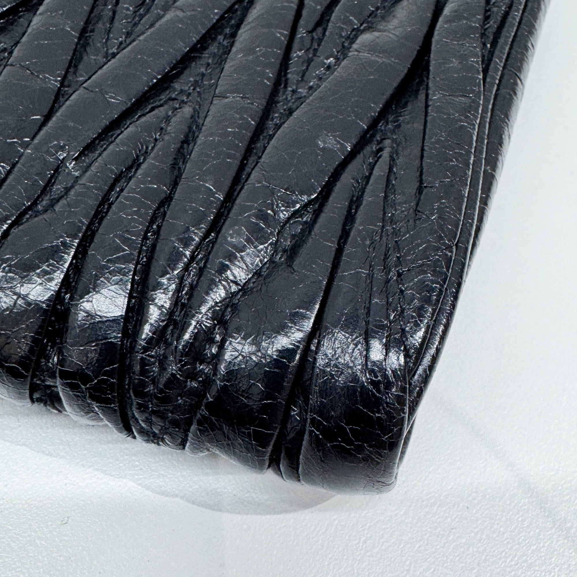 Black Leather Clutch Bag