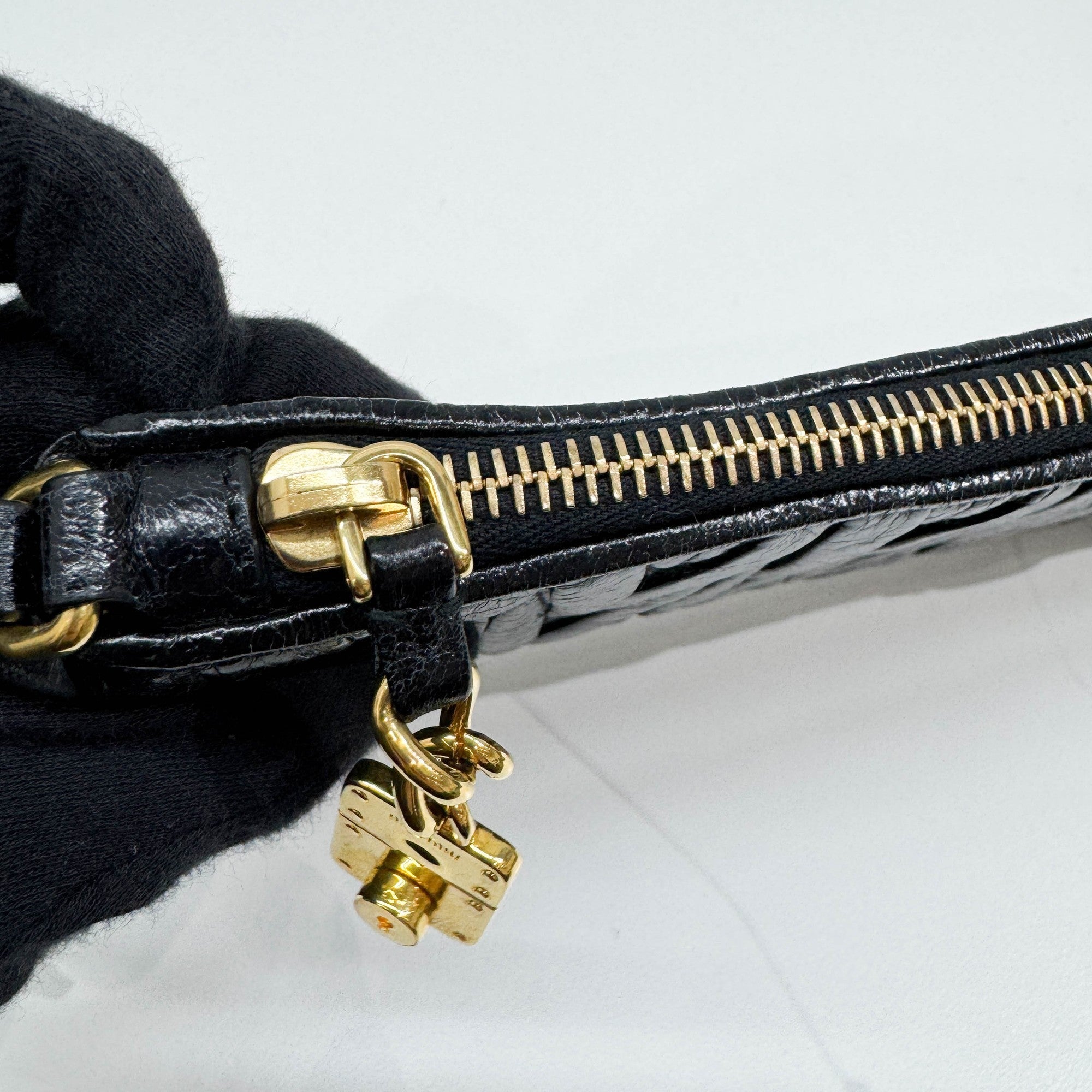 Black Leather Clutch Bag