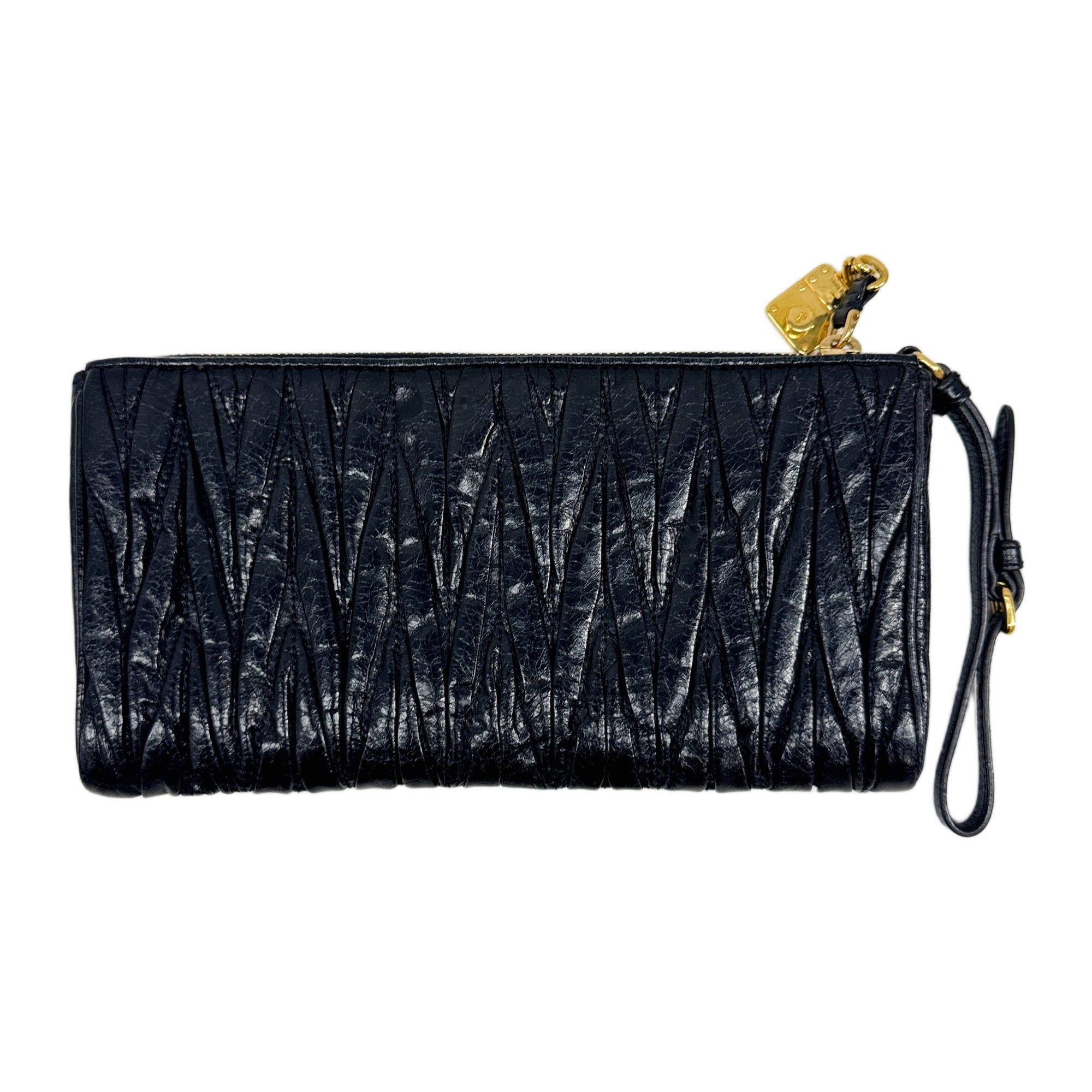 Black Leather Clutch Bag