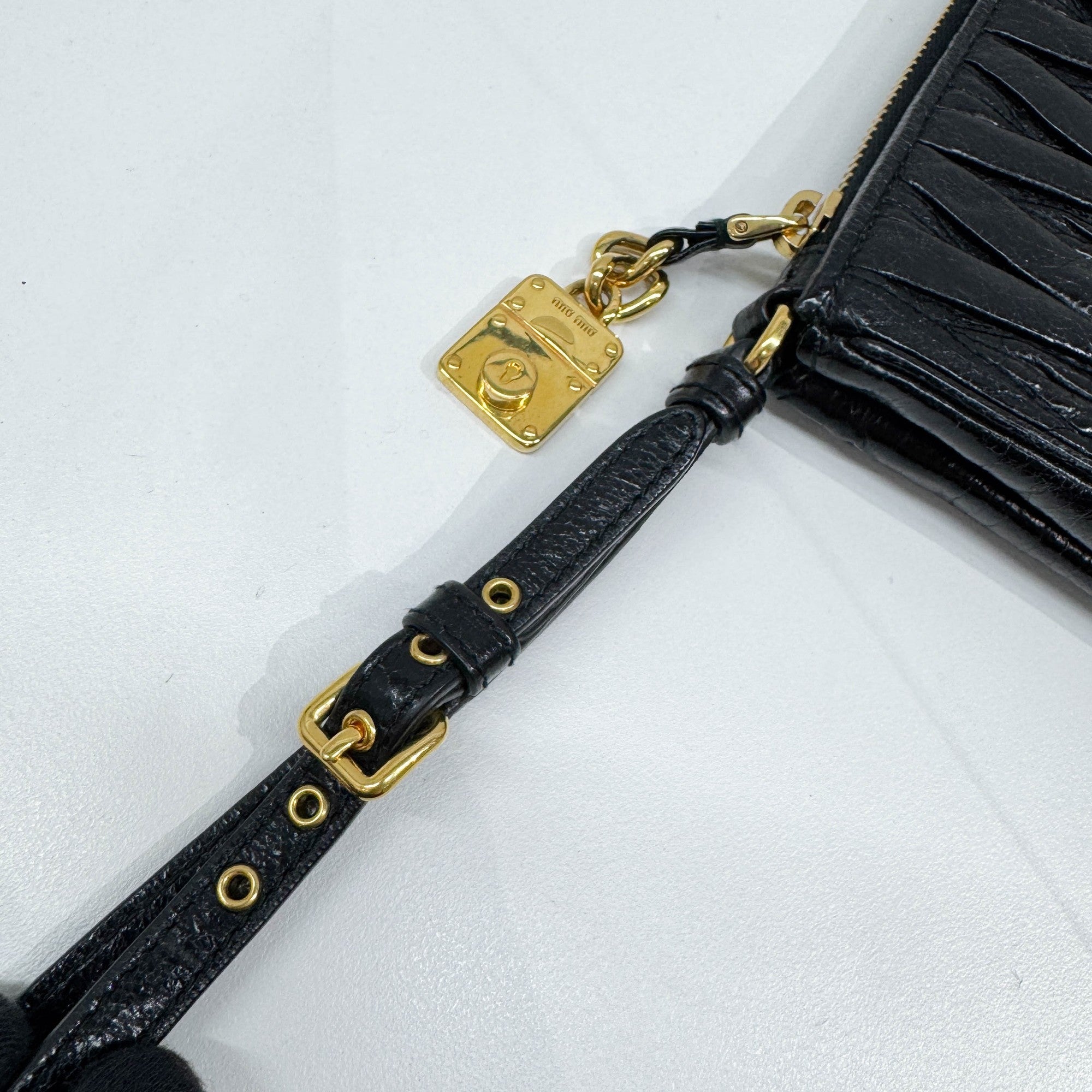 Black Leather Clutch Bag