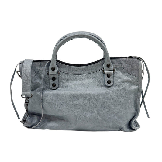 The City Dust Blue Leather Two Way Bag
