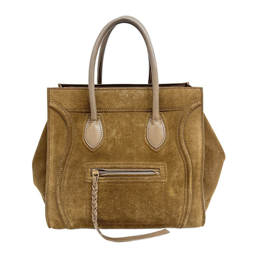 Luggage Phantom Olive Green Suede Hand Bag