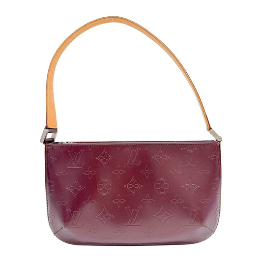 Mat Fowler Plum Purple Monogram Canvas Shoulder Bag