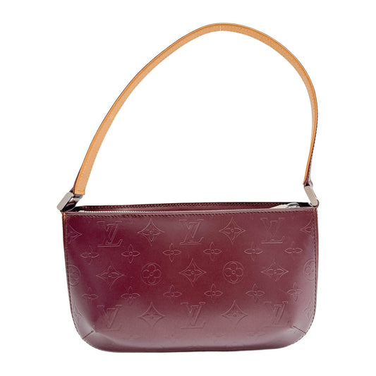 Mat Fowler Plum Purple Monogram Canvas Shoulder Bag