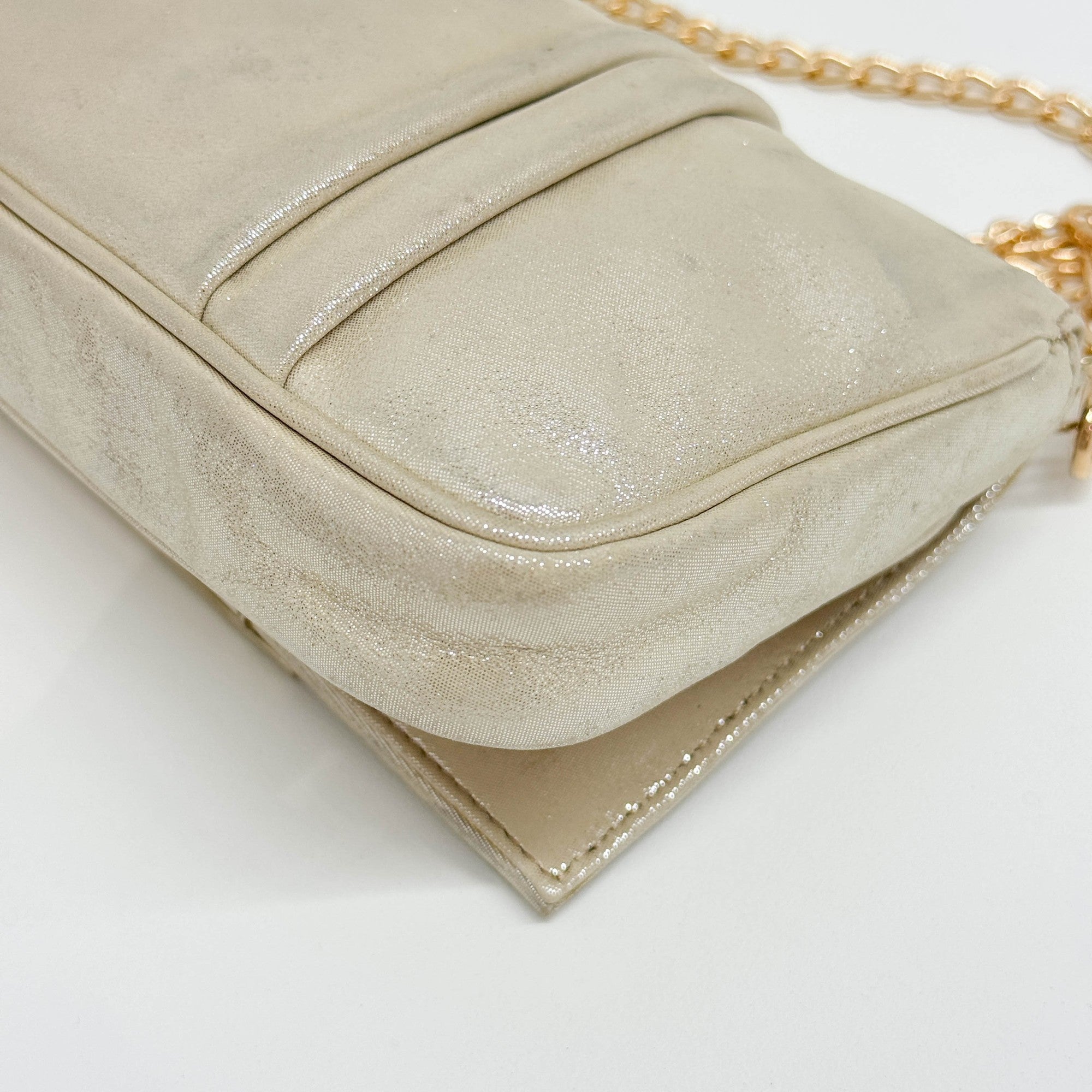 Mini Mia Champage Leather Shoulder Bag