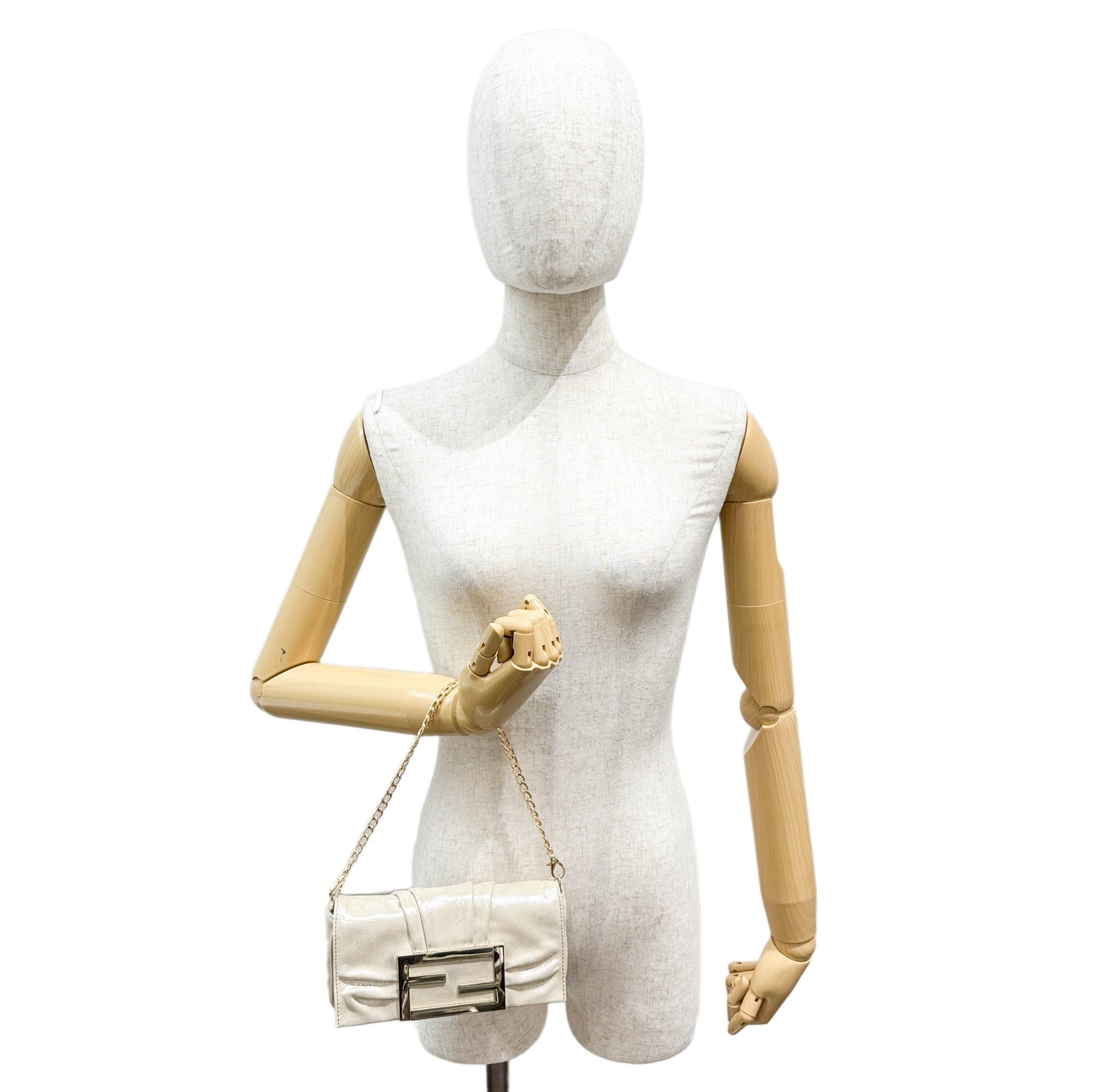 Mini Mia Champage Leather Shoulder Bag