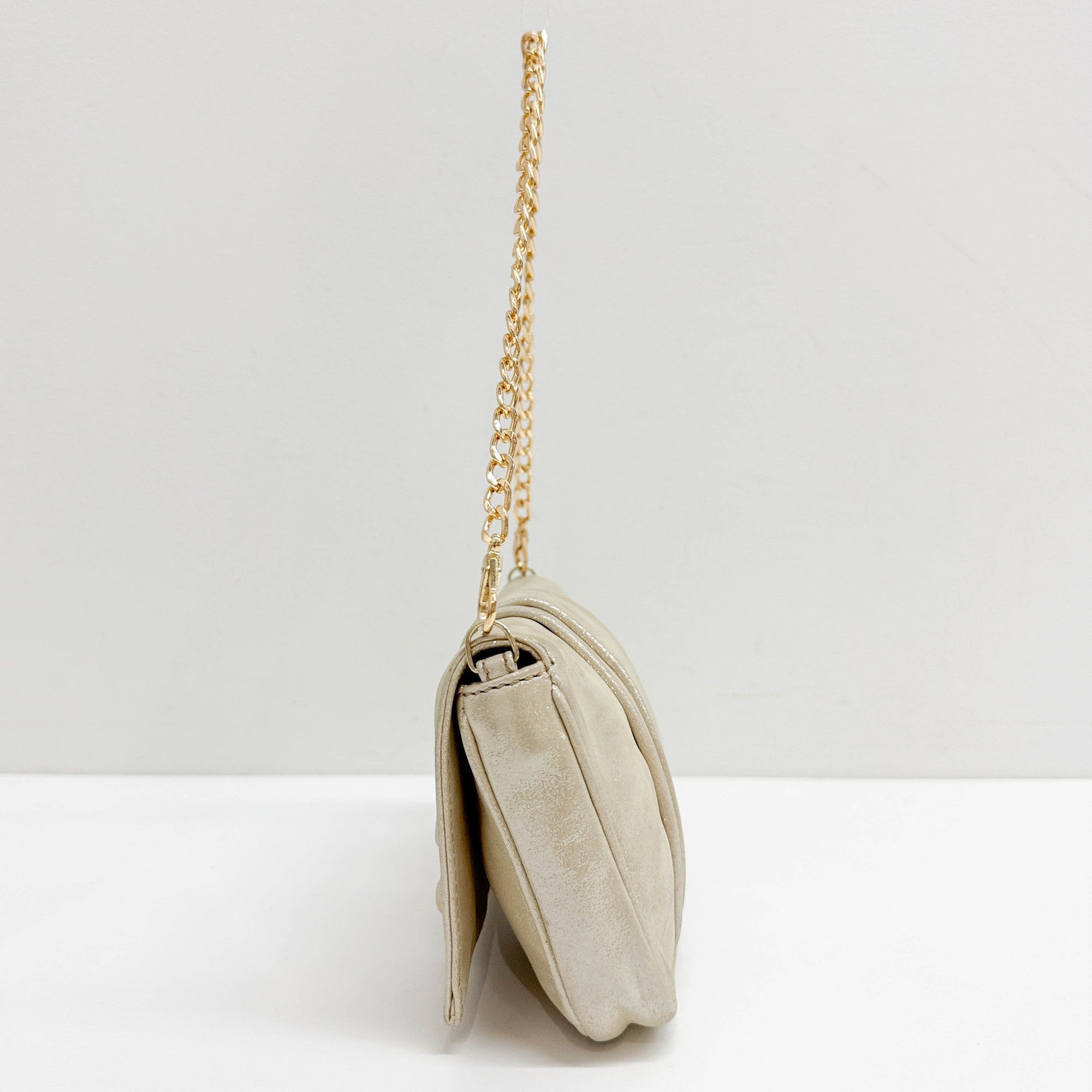 Mini Mia Champage Leather Shoulder Bag