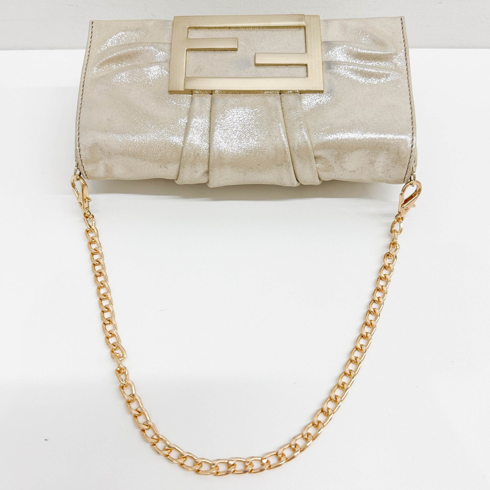 Mini Mia Champage Leather Shoulder Bag