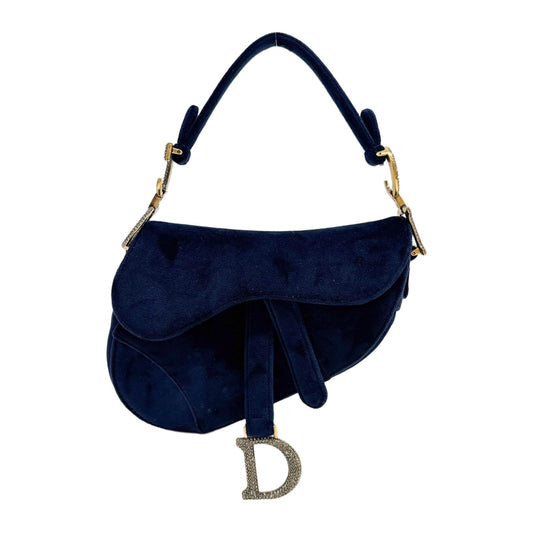 Mini Saddle Midnight Blue Suede Shoulder Bag