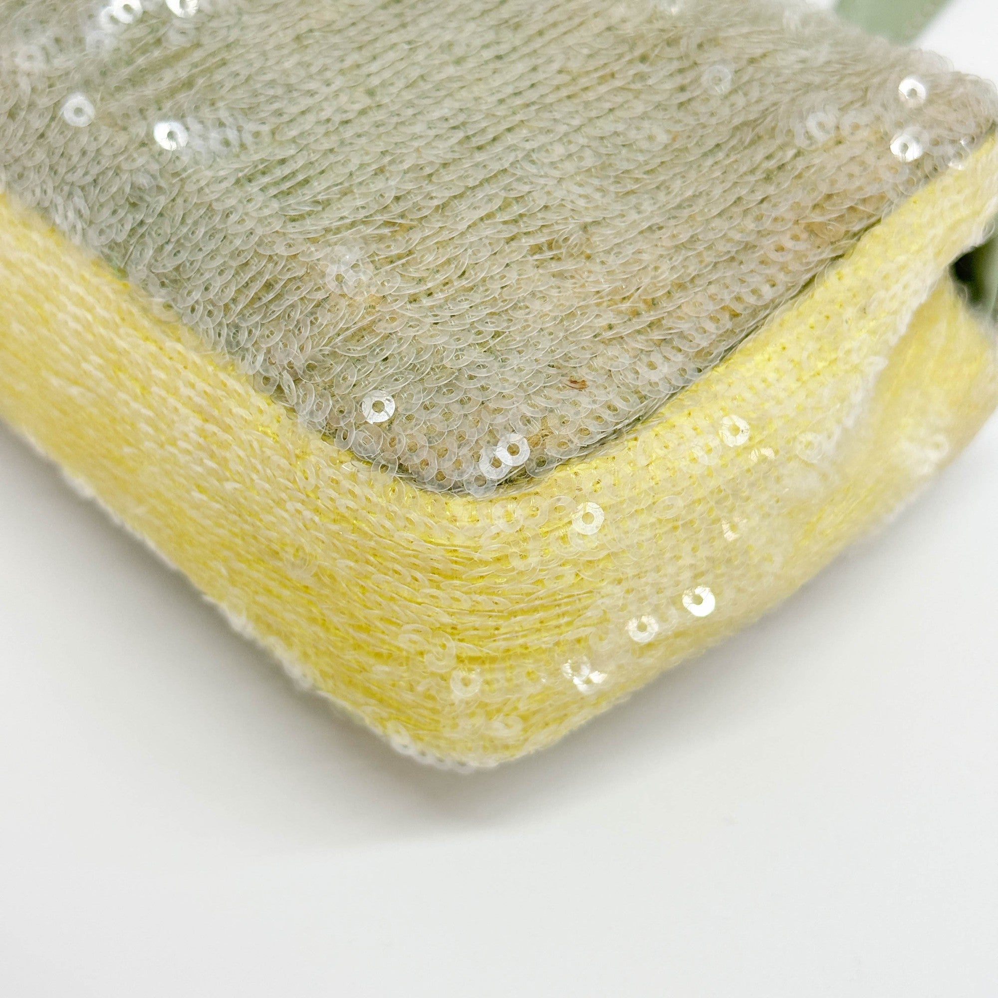 Mini Classic Flap Waterfall Green Sequin Shoulder Bag