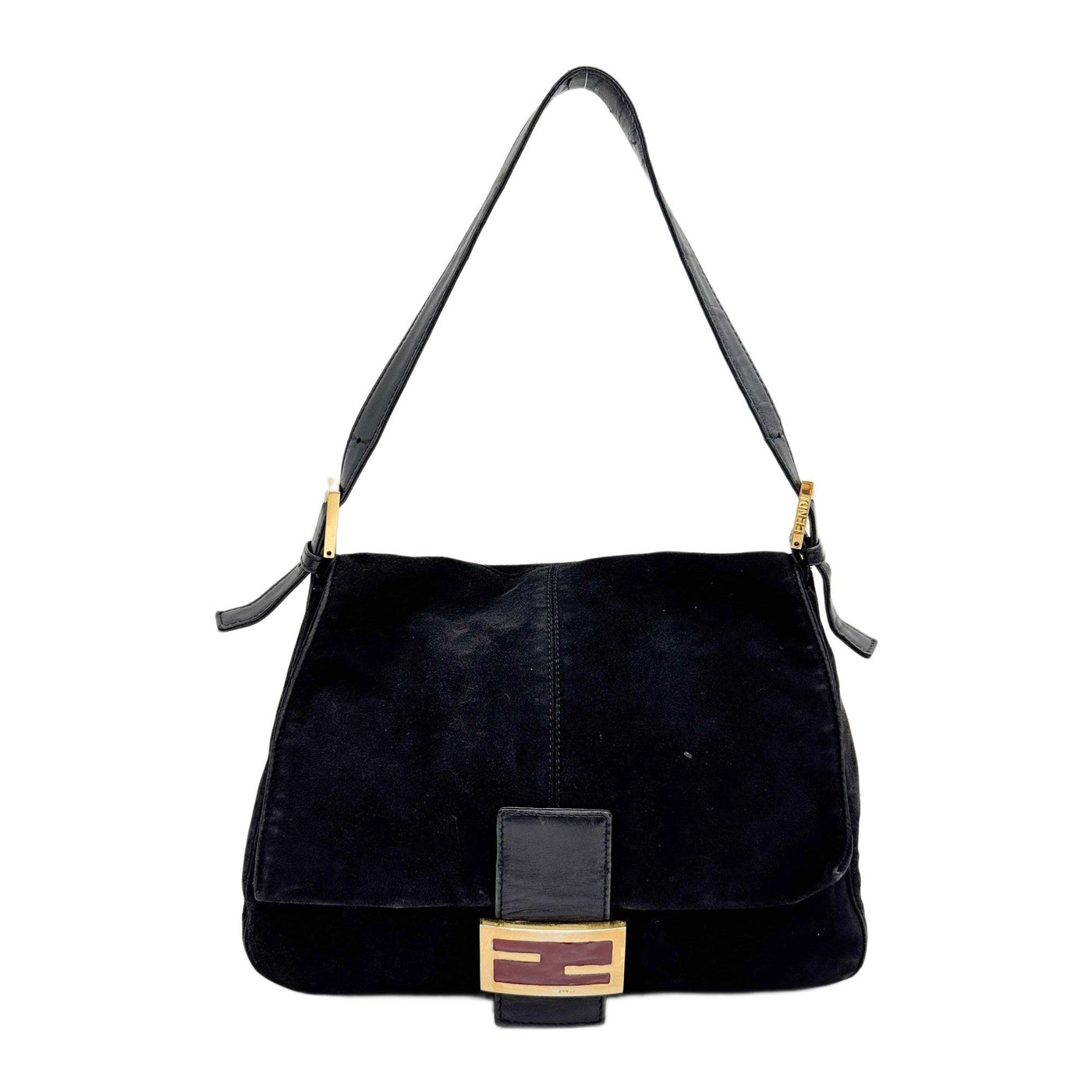 Mamma Baguette Black Leather Shoulder Bag