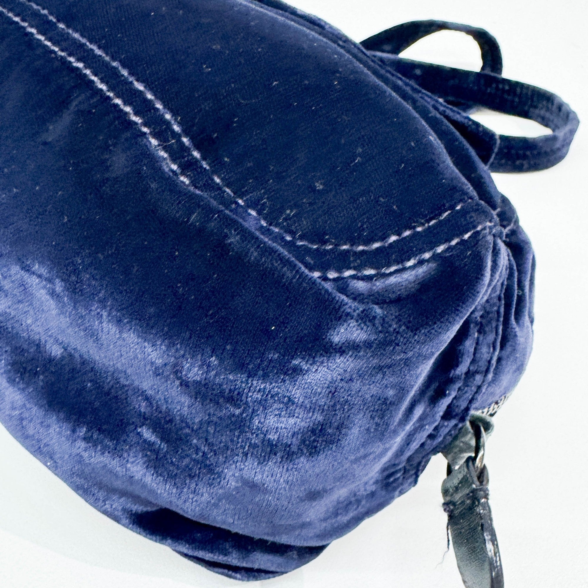 Blue Velvet Shoulder Bag