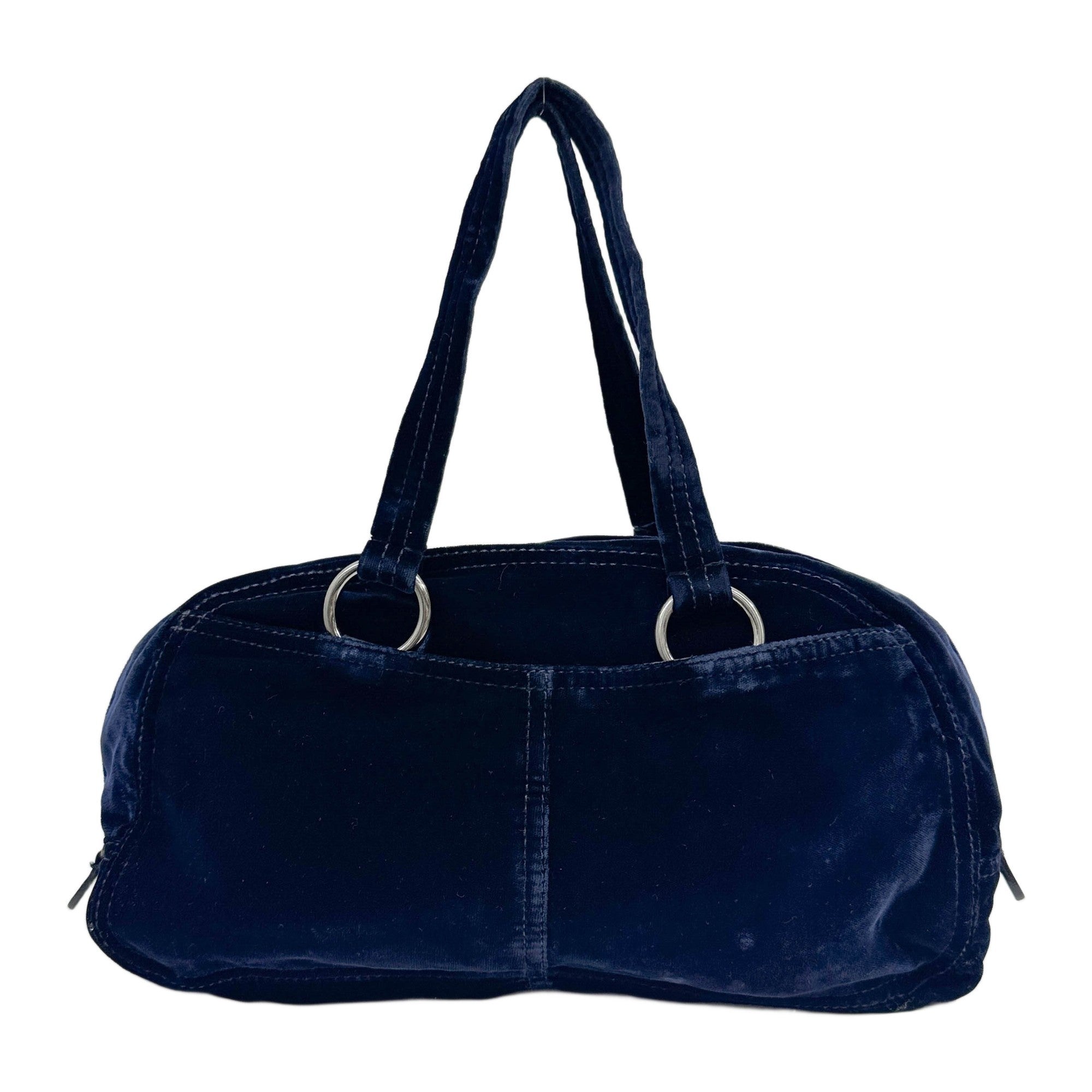 Blue Velvet Shoulder Bag