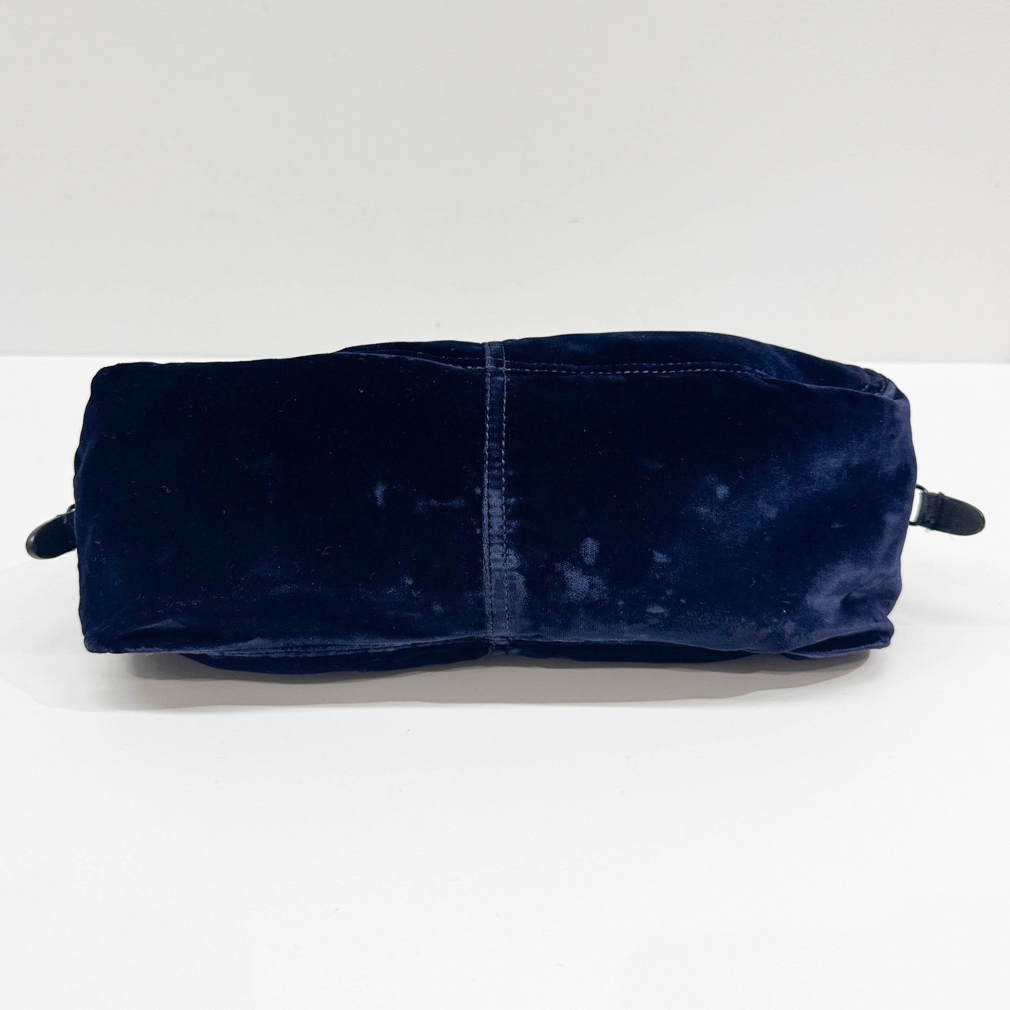 Blue Velvet Shoulder Bag