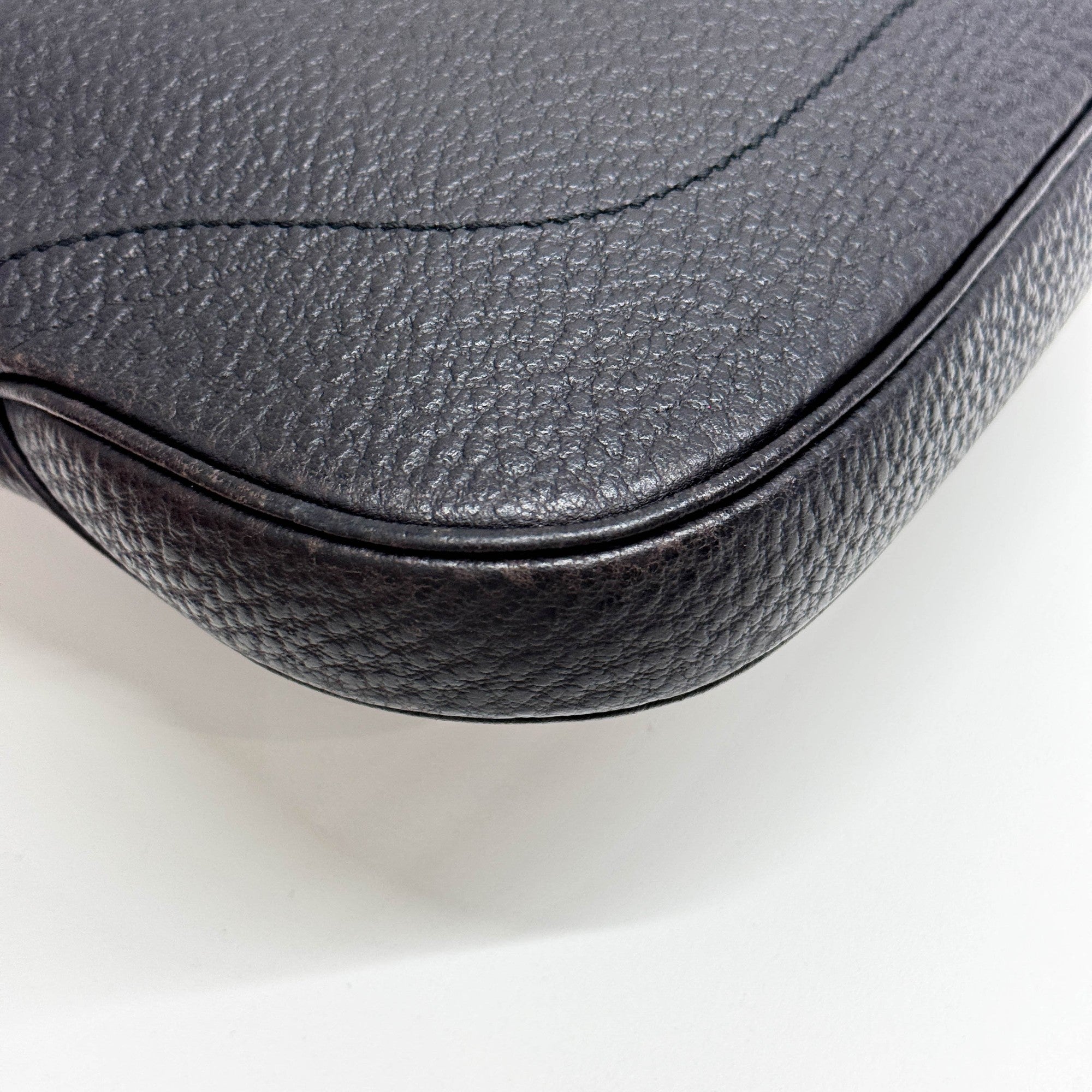 Jackie Black Leather Shoulder Bag