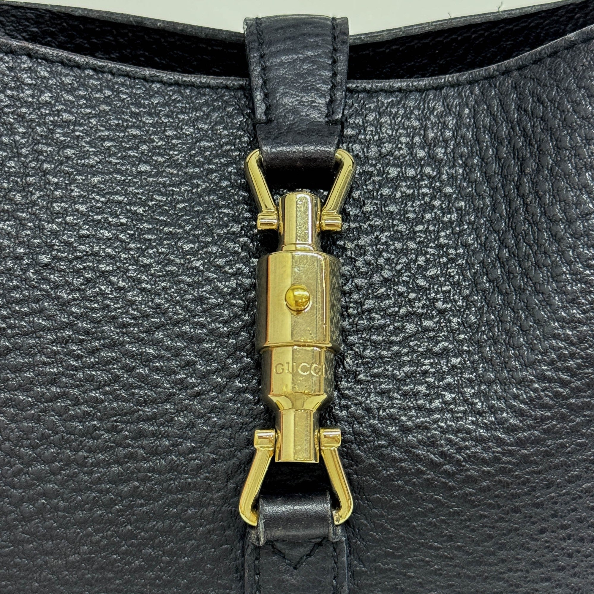 Jackie Black Leather Shoulder Bag