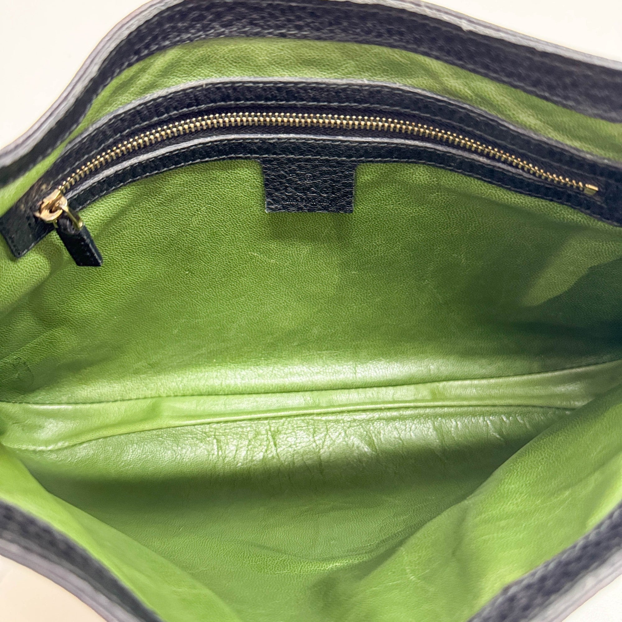 Jackie Black Leather Shoulder Bag