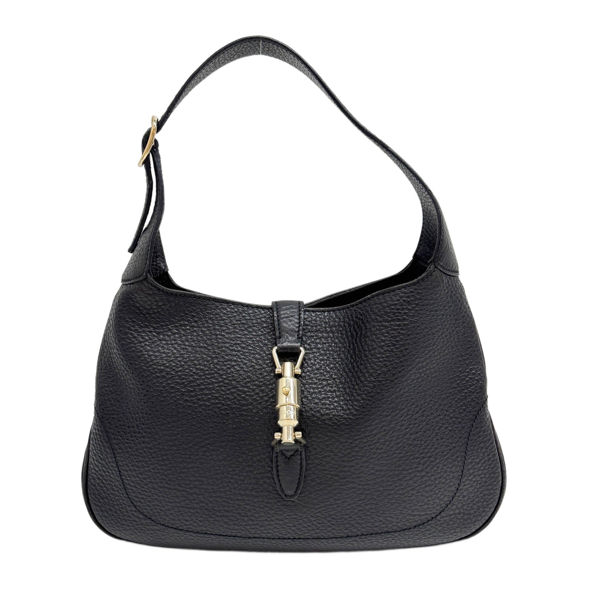 Jackie Black Leather Shoulder Bag