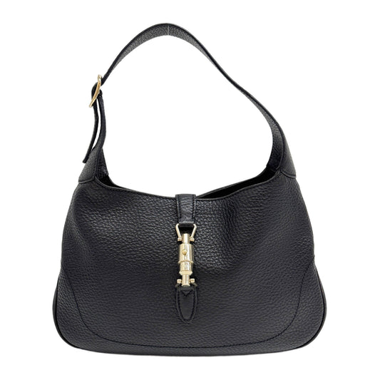 Jackie Black Leather Shoulder Bag