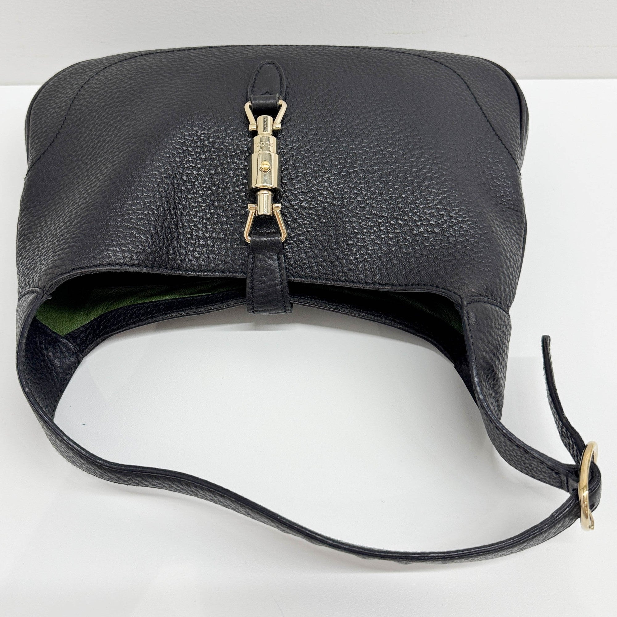 Jackie Black Leather Shoulder Bag
