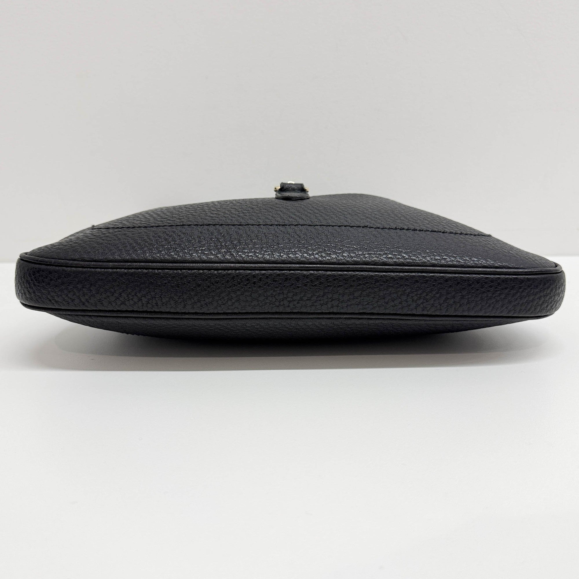 Jackie Black Leather Shoulder Bag