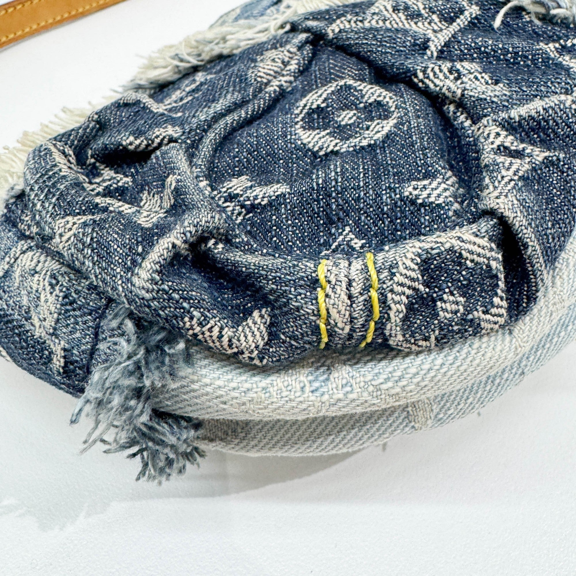 Patchwork Blue Monogram Denim Pochette Bag